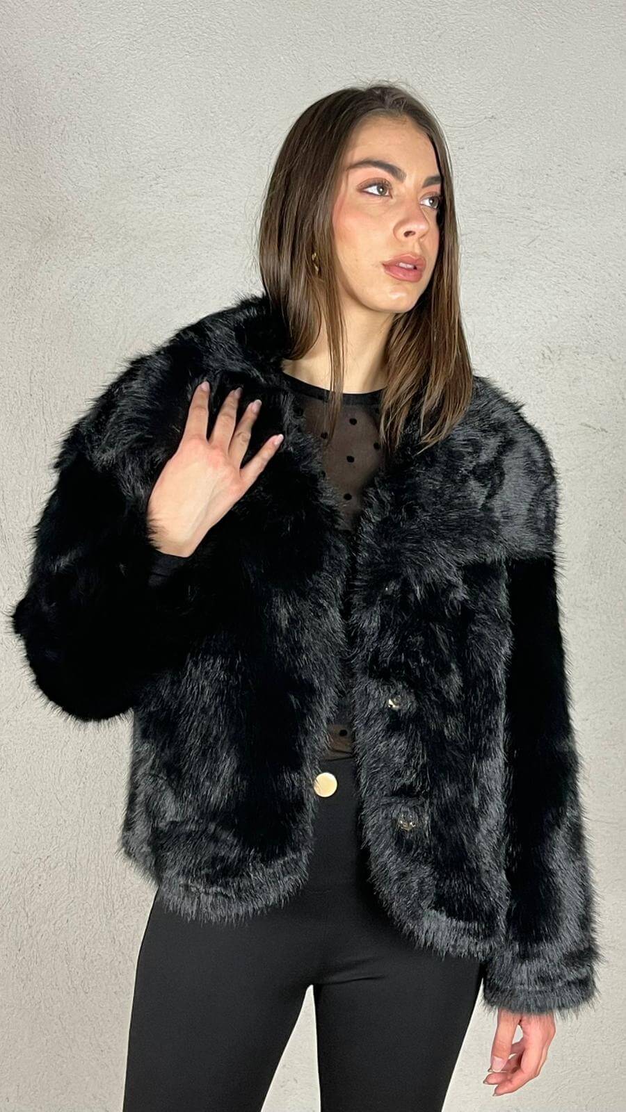 Cappotto corto Effetto Pelliccia - Candida.it