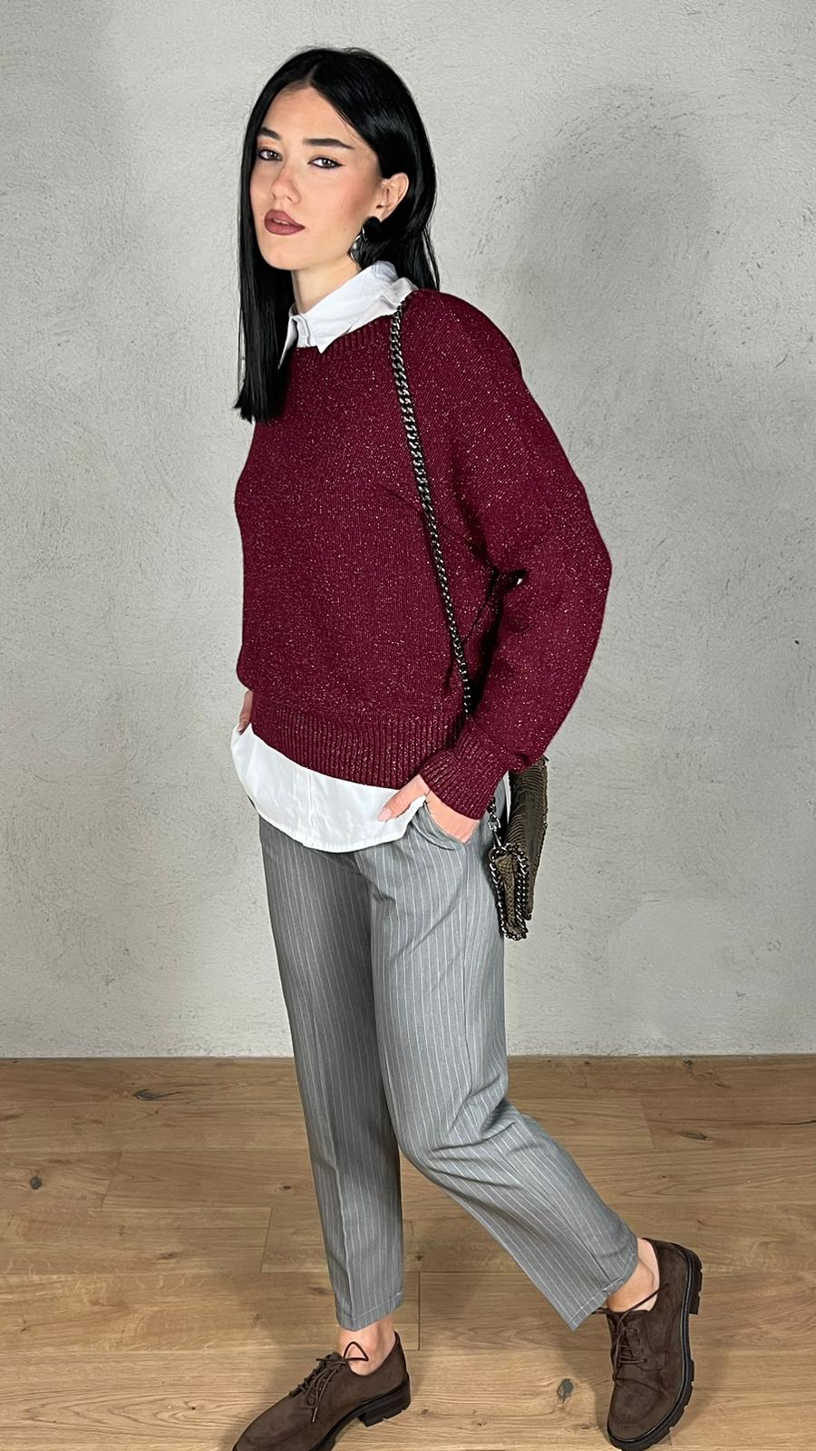 Maglia Lurex scollo ovale