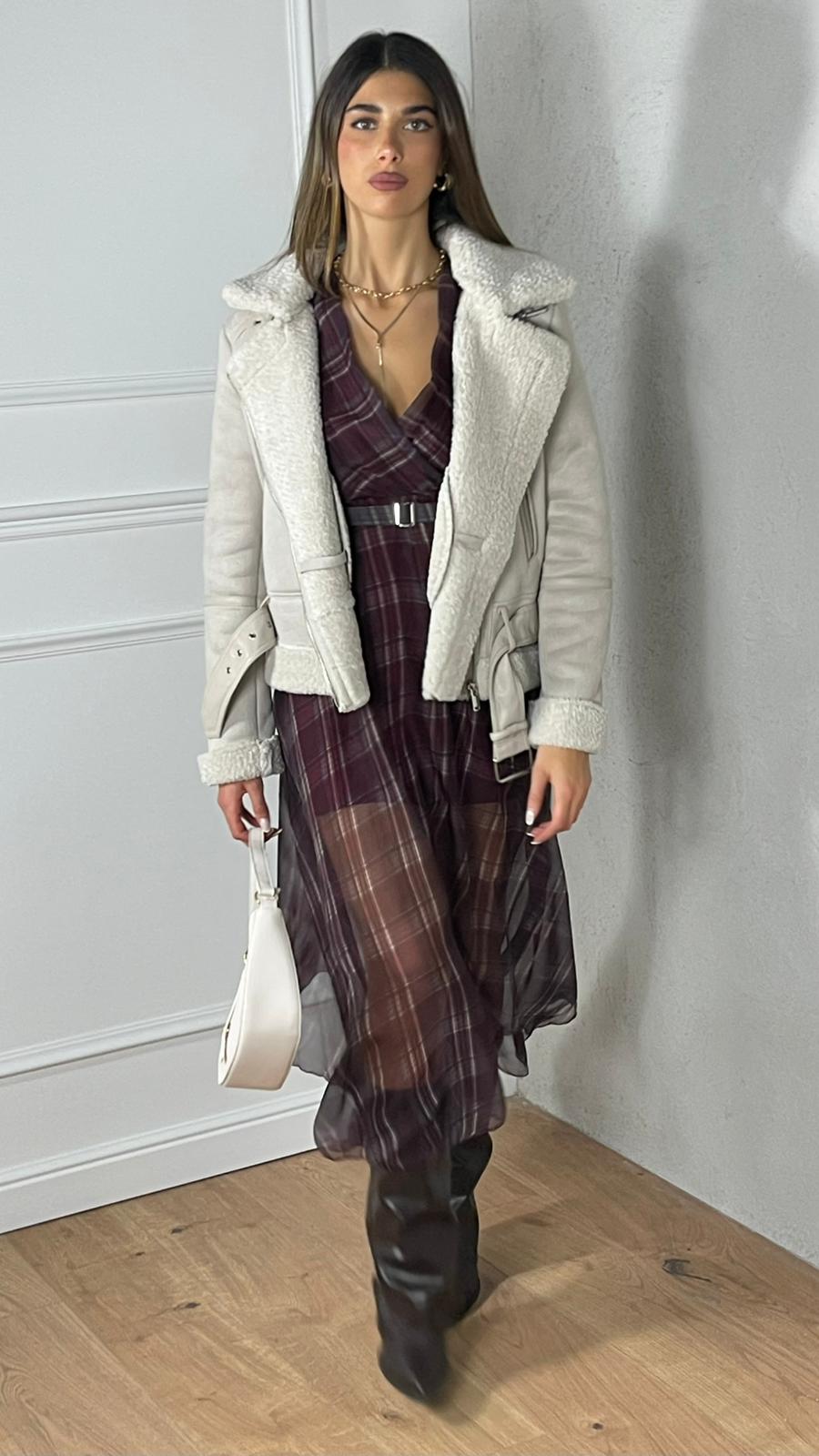 Vestito Velux fantasia plaid over