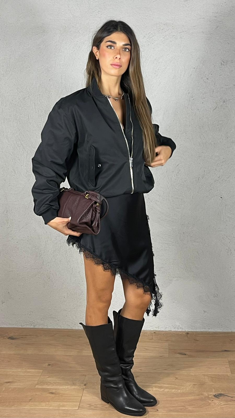 Vestito satin Asimmetrico Zoe