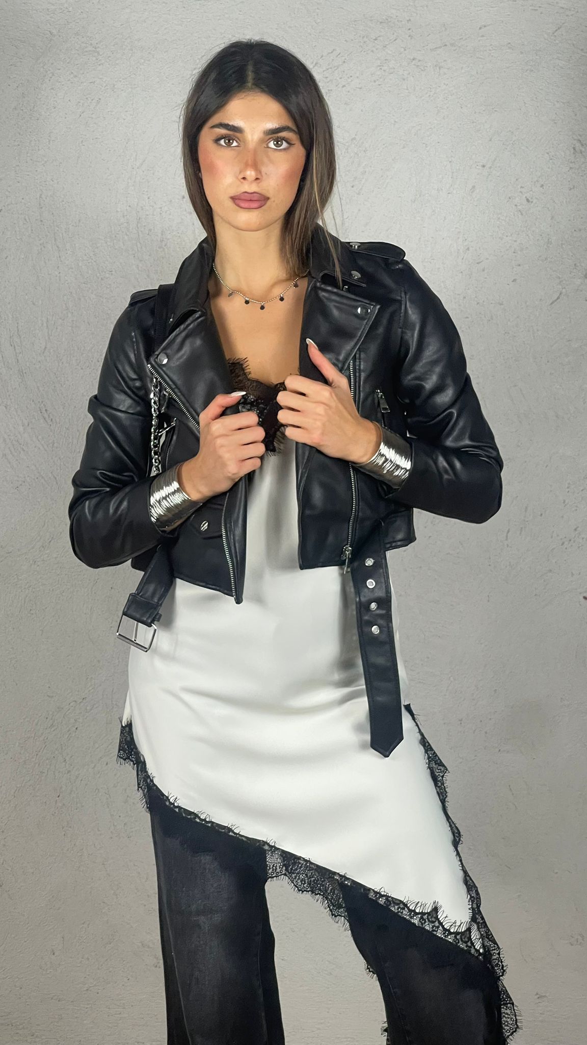 Vestito satin Asimmetrico Zoe