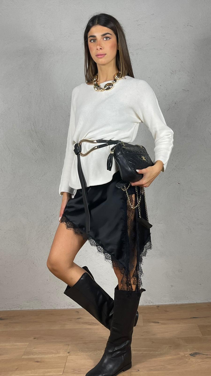 Vestito satin Asimmetrico Zoe