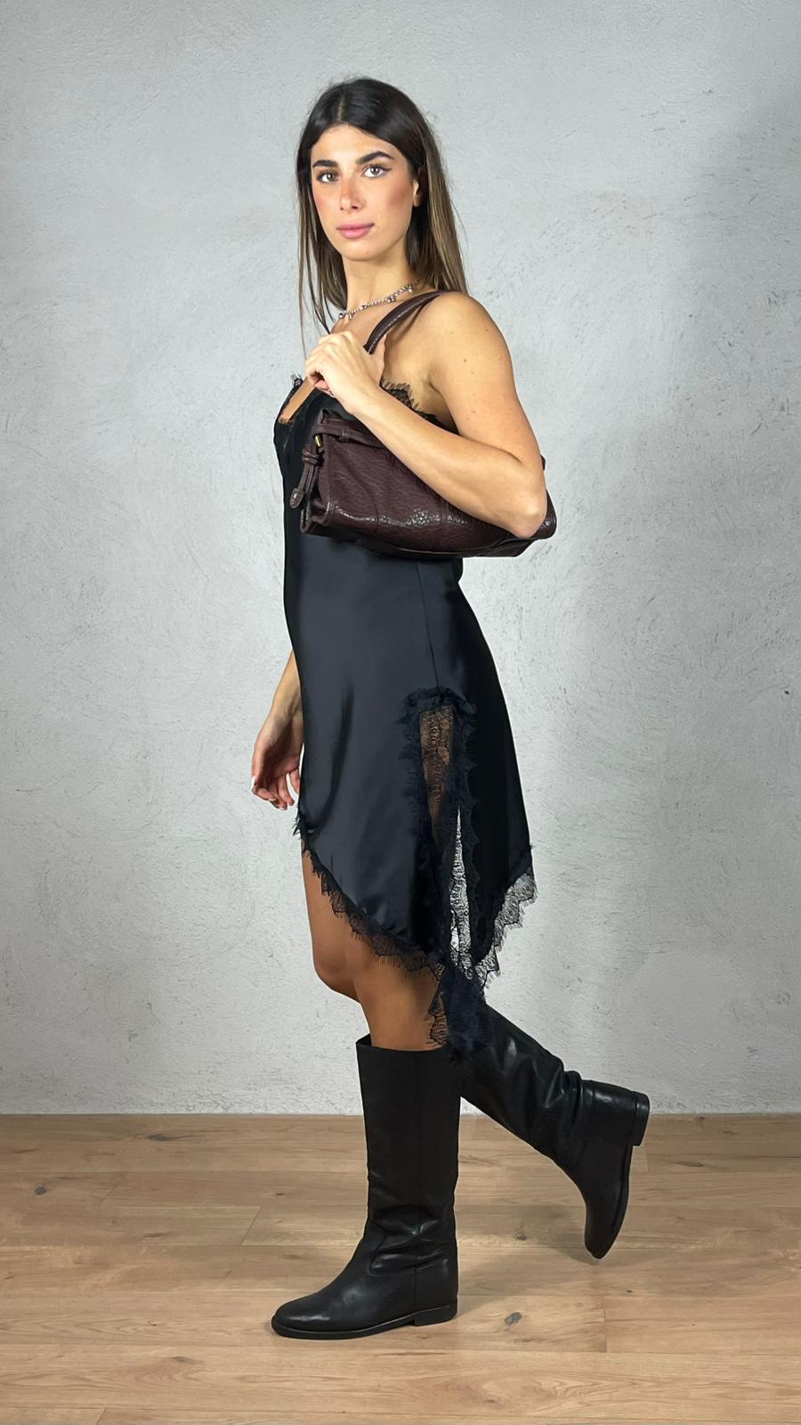 Vestito satin Asimmetrico Zoe