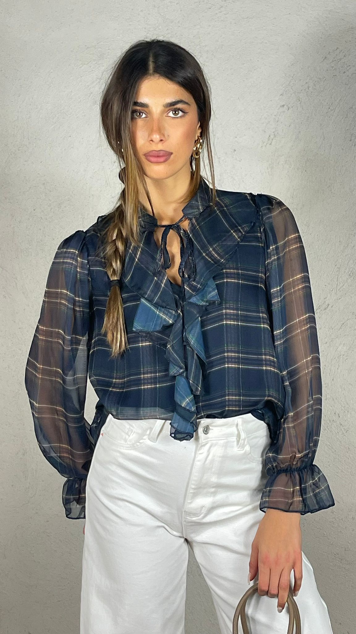 Blusa Velux fantasia plaid