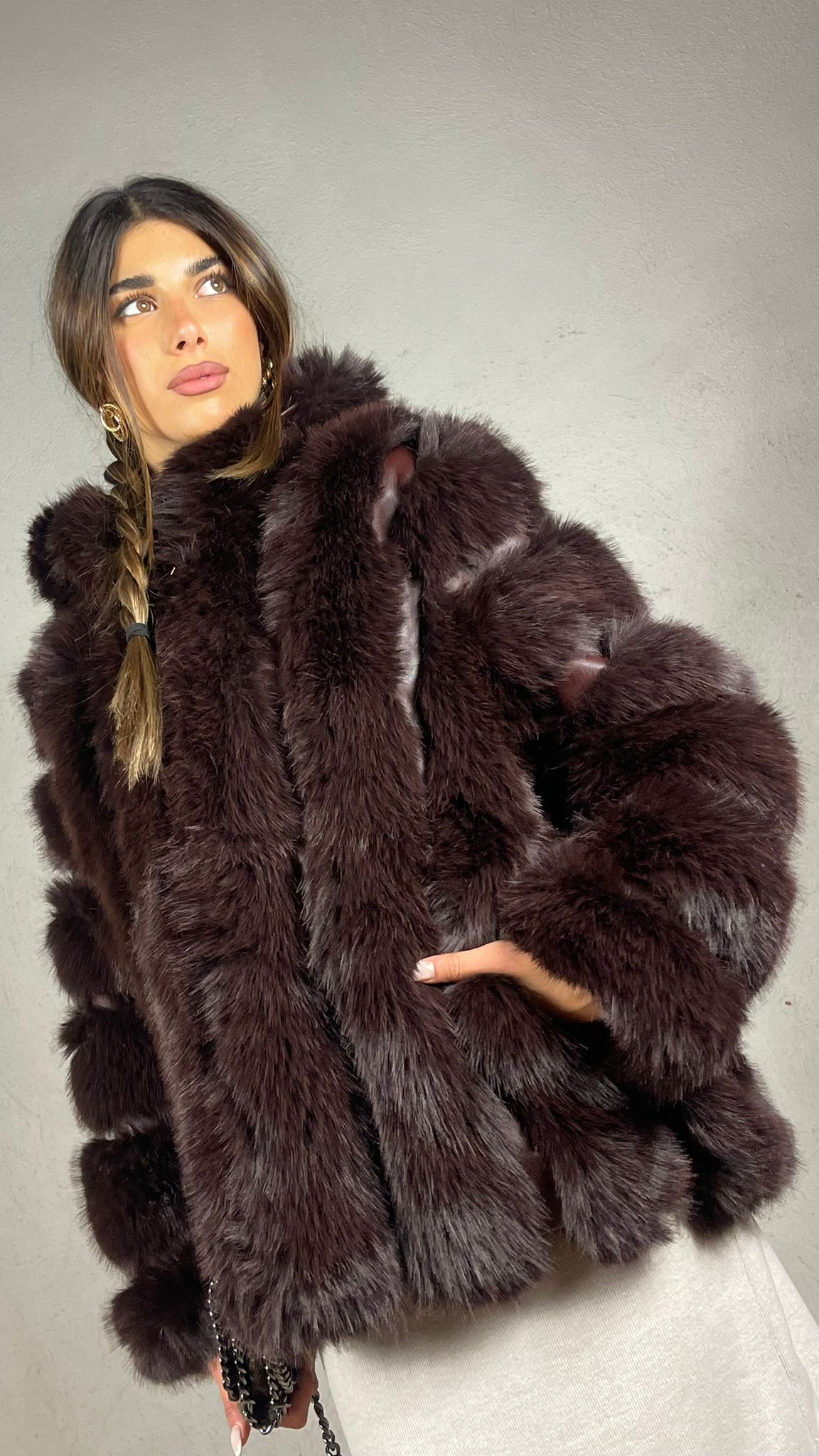 Cappotto effetto pelliccia