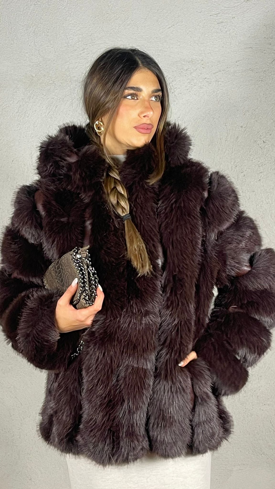 Cappotto effetto pelliccia