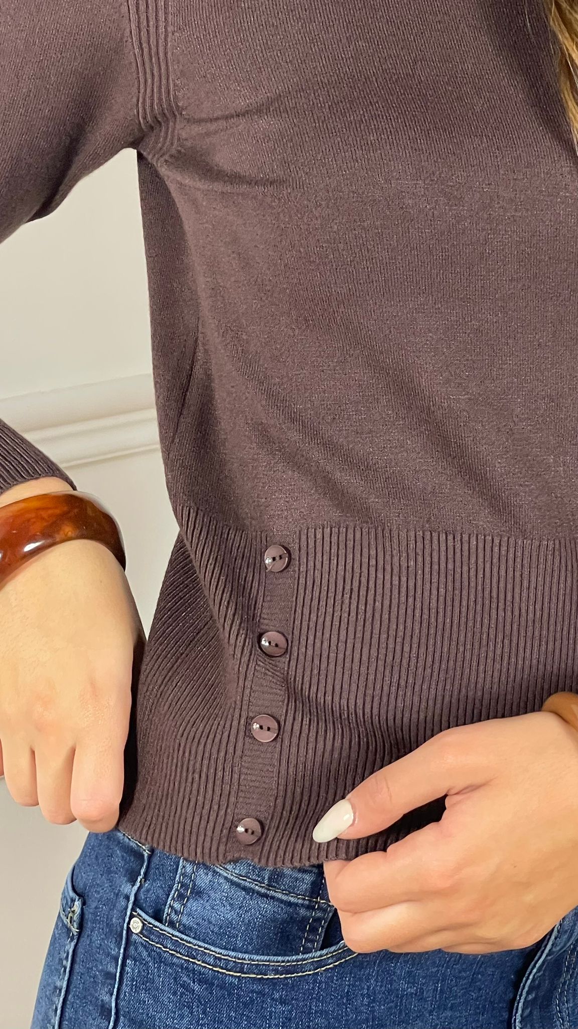 Maglia Girocollo |Colore:Marrone