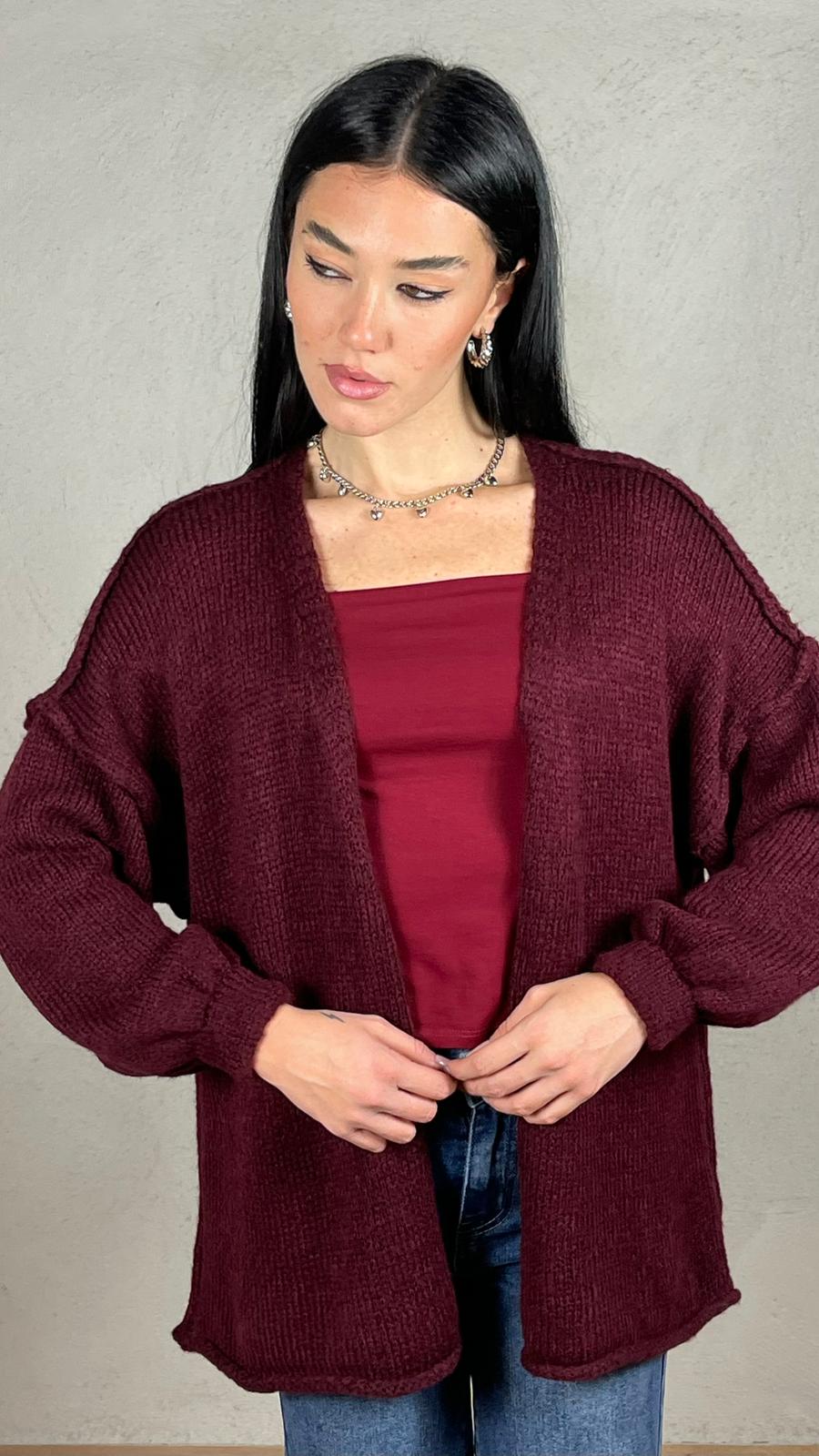 Cardigan maniche sbuffo