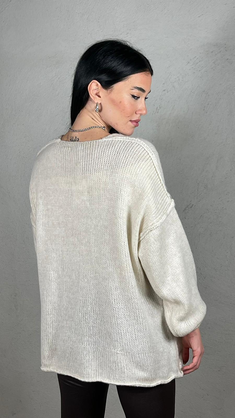 Cardigan maniche sbuffo