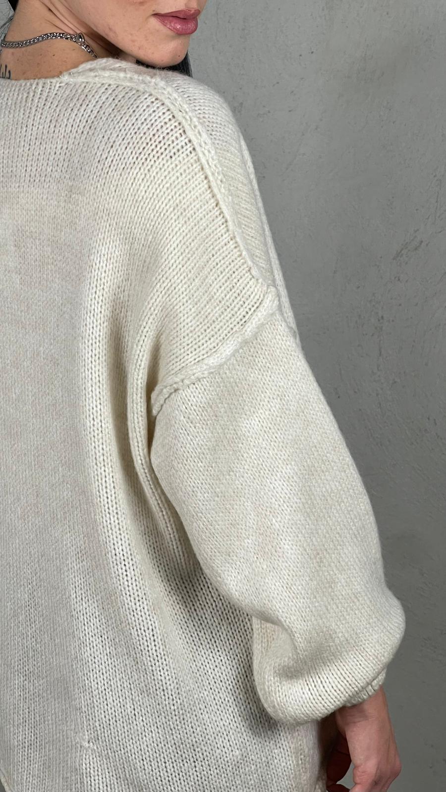 Cardigan maniche sbuffo