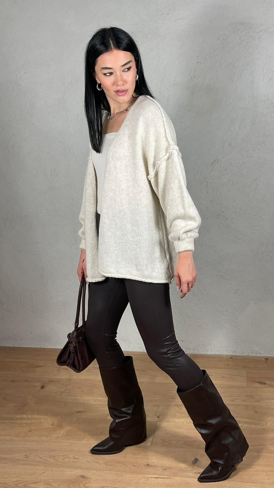 Cardigan maniche sbuffo