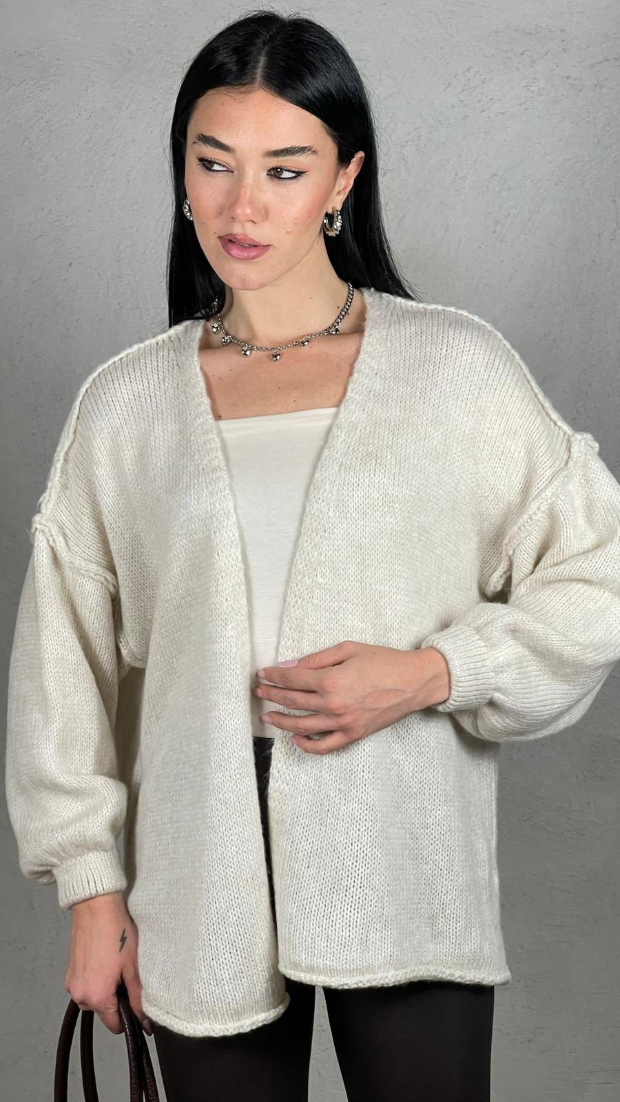 Cardigan maniche sbuffo