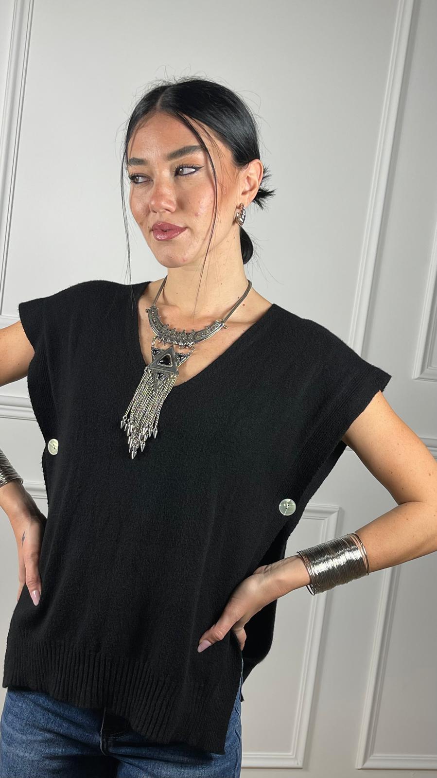 Gilet con spacchi laterali