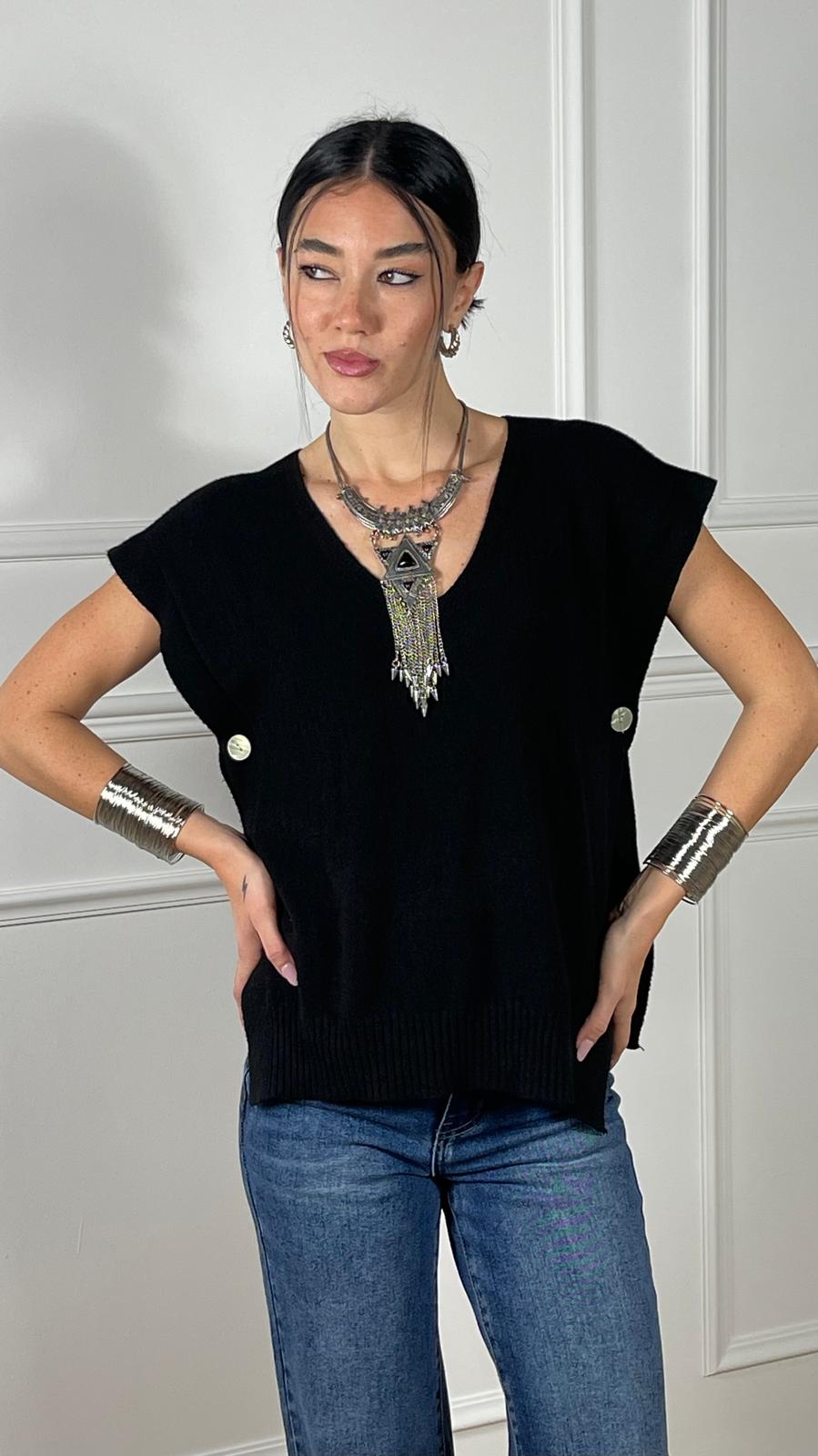 Gilet con spacchi laterali