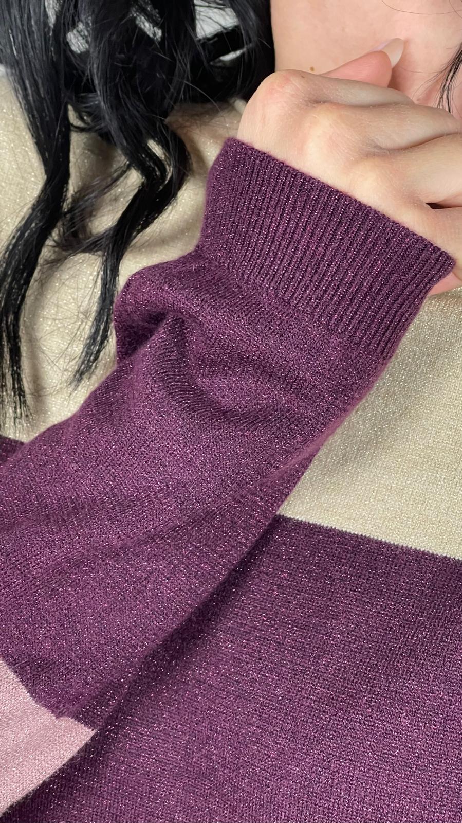 Pullover Striped lurex