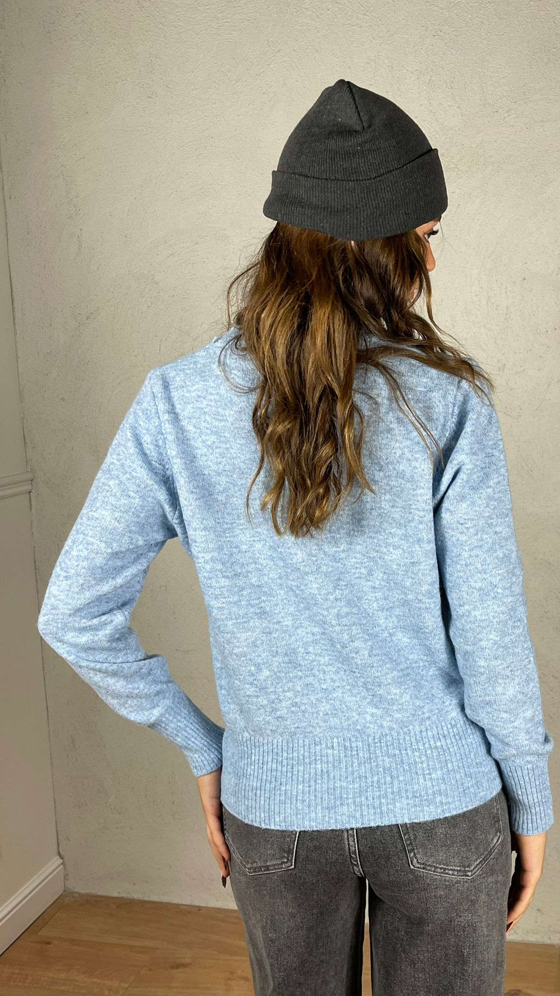 Maglia charms cuore|Colore:Azzurro