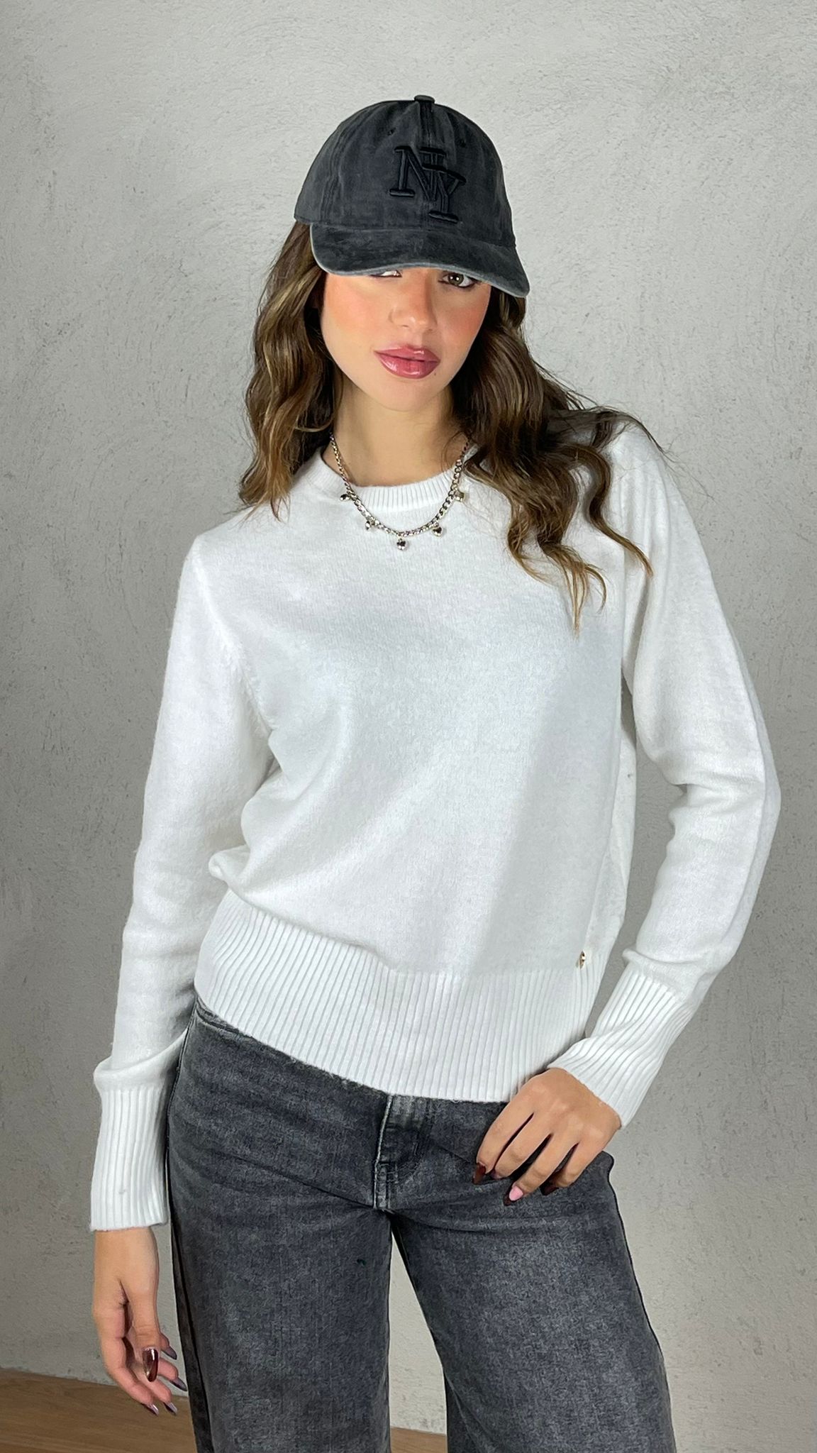Maglia charms cuore|Colore:Bianco