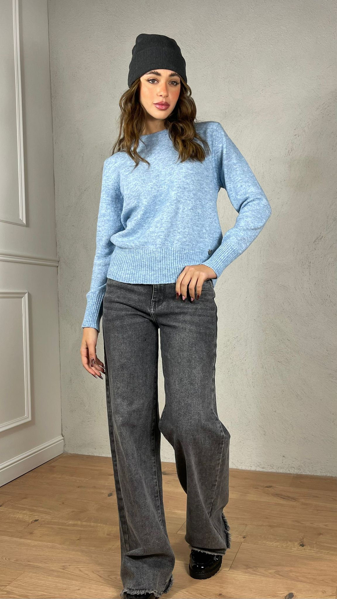 Maglia charms cuore|Colore:Azzurro