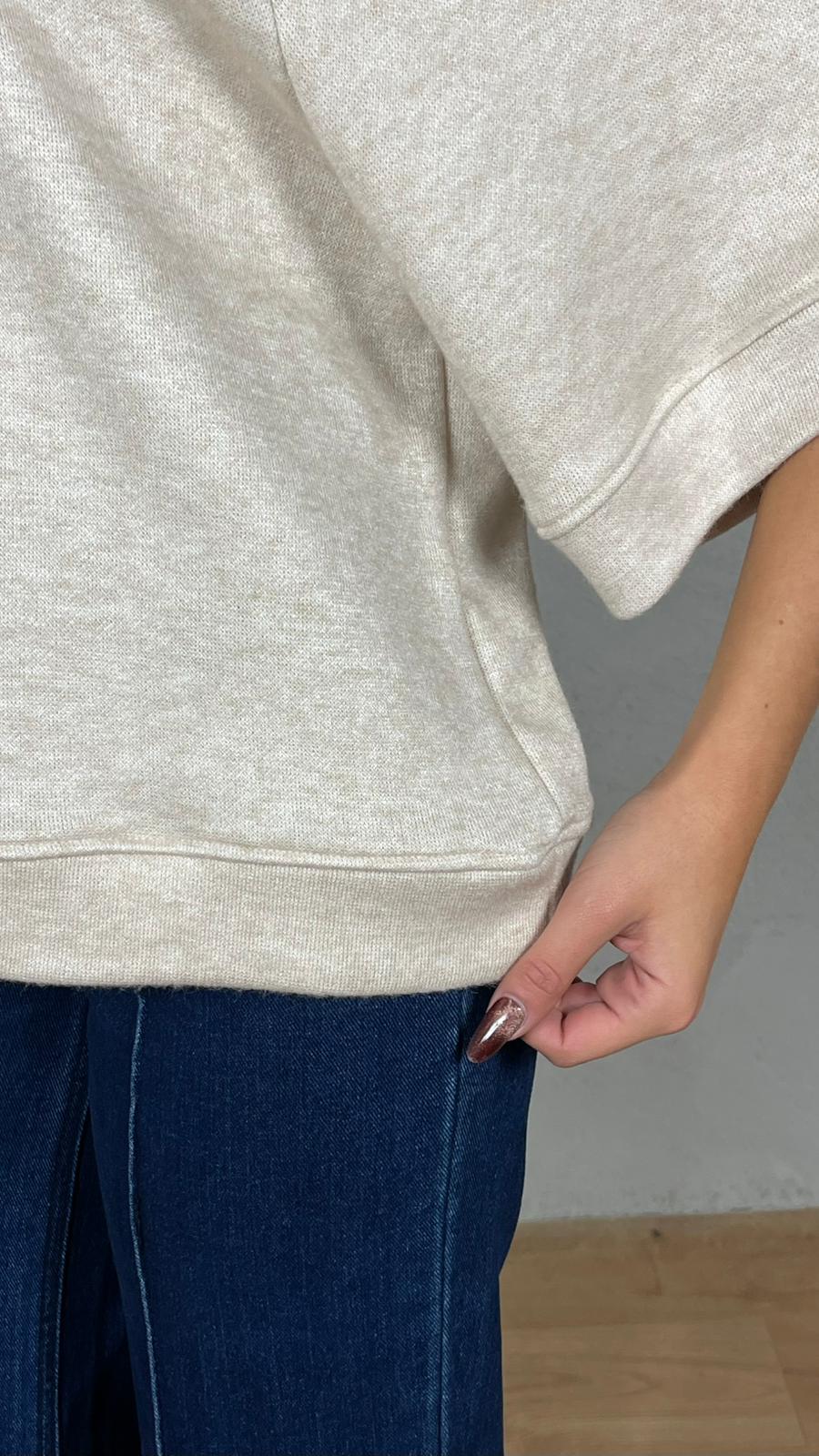 Maglia scollo barca manica 3/4