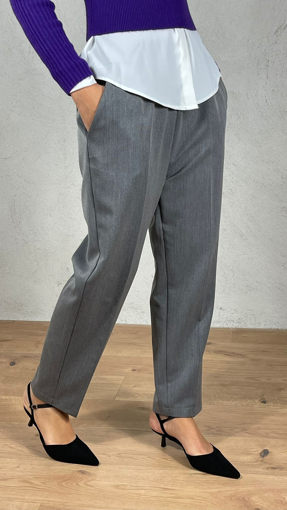 Pantalone con elastico in vita - Candida.it