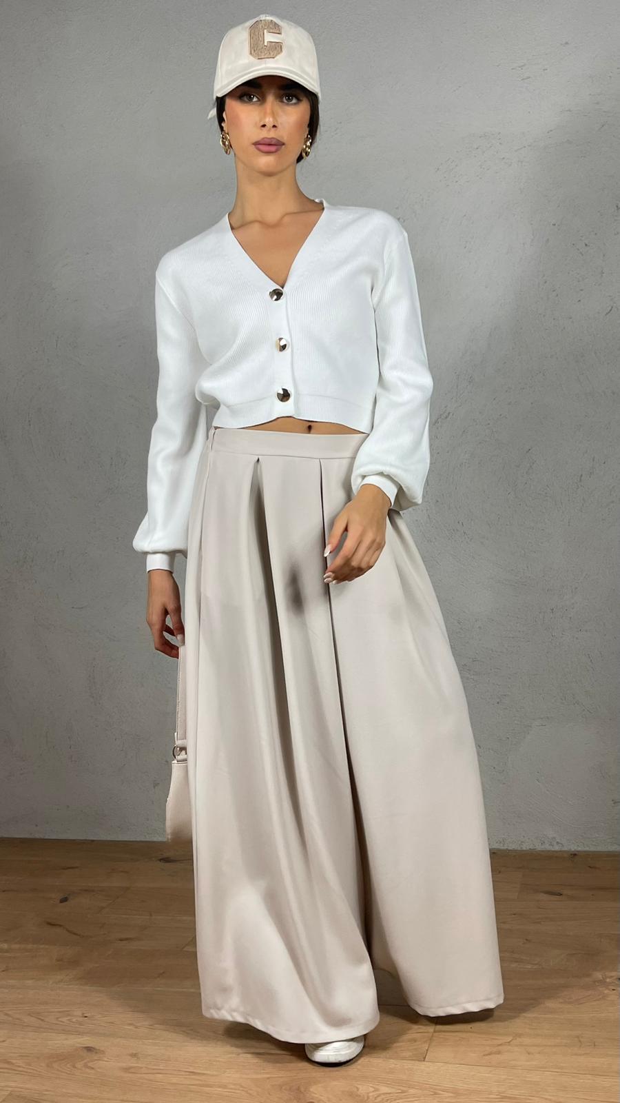 Cardigan maniche a sbuffo