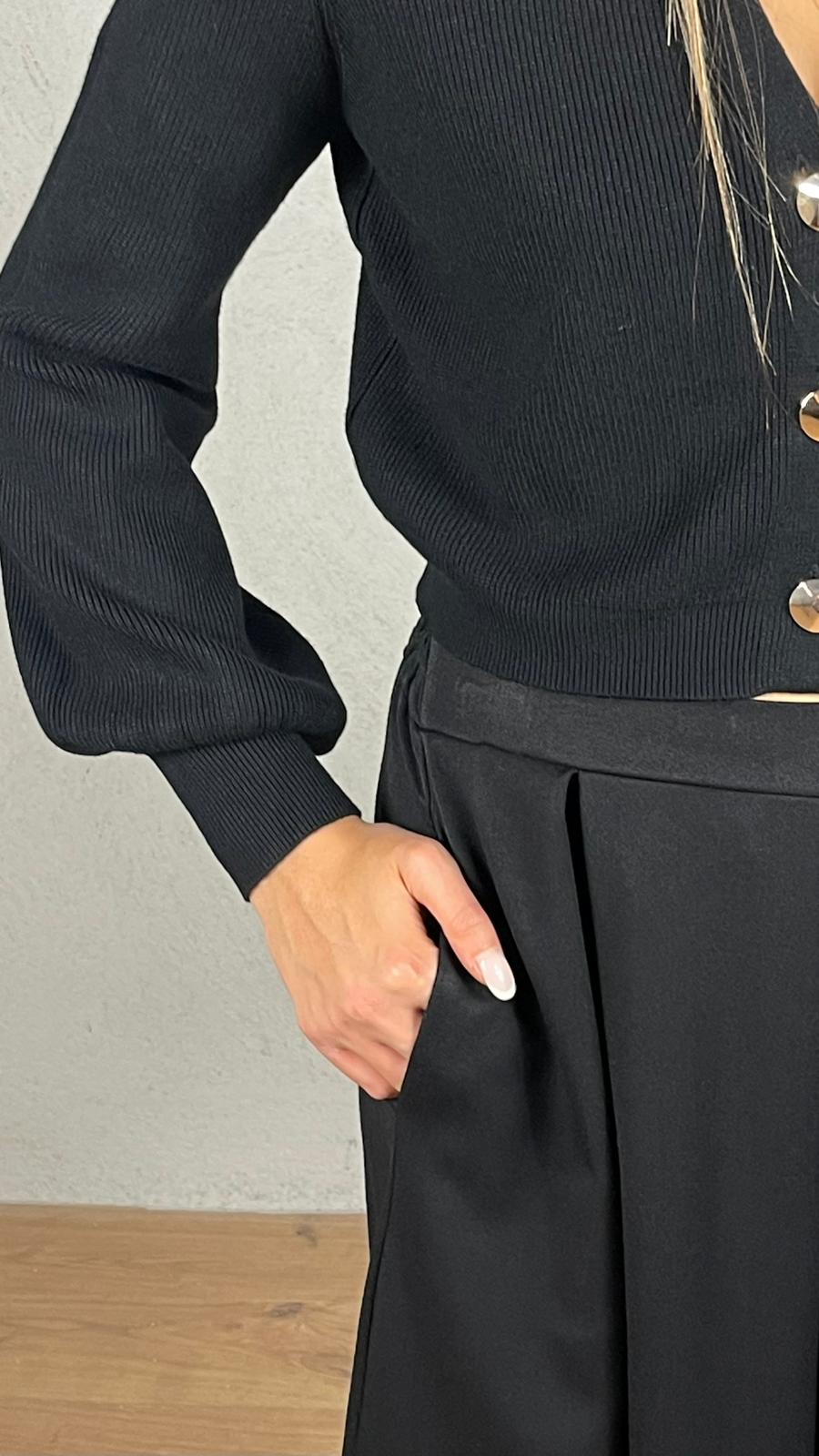 Cardigan maniche a sbuffo