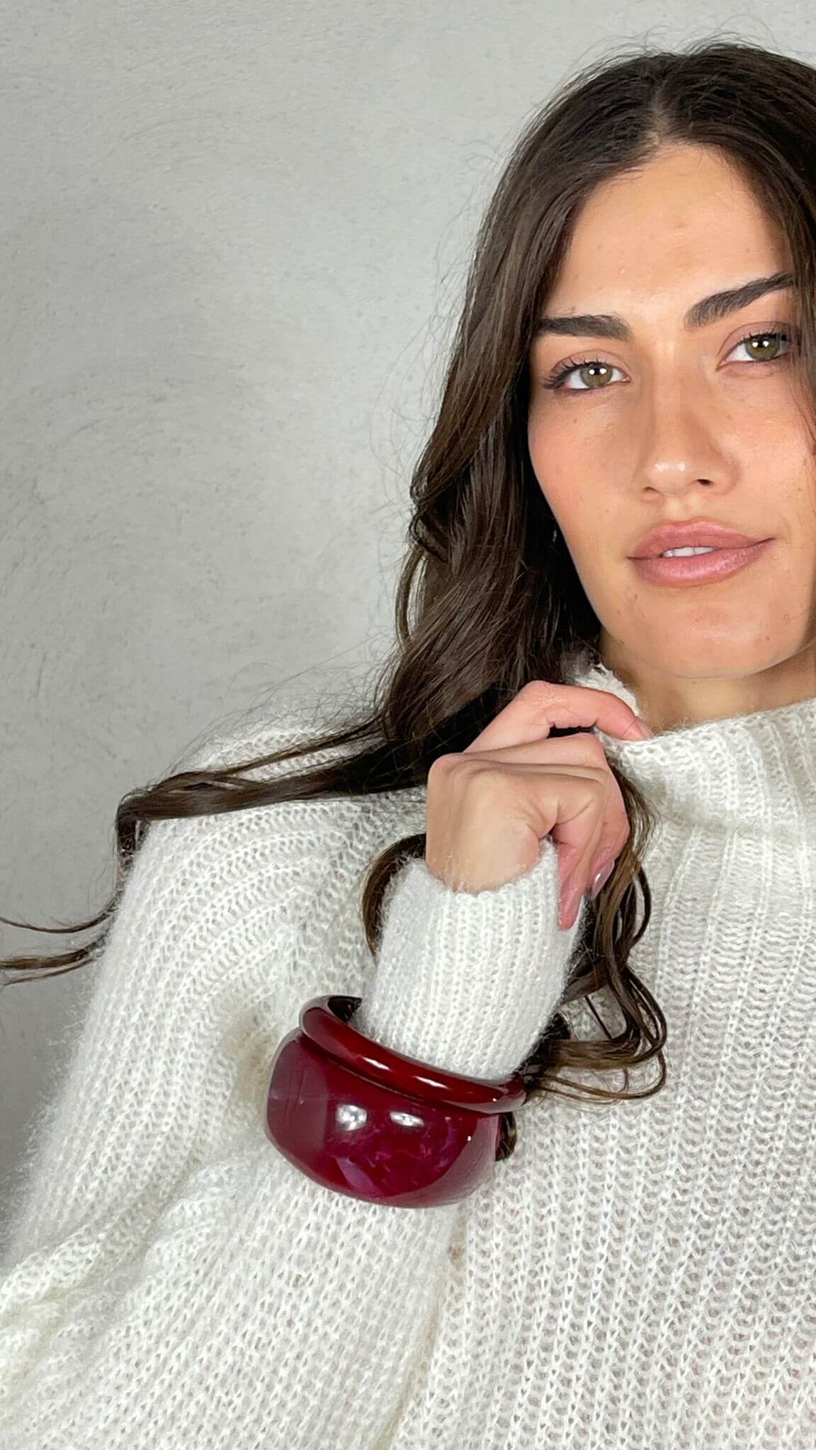 Pullover effetto Mohair collo lupetto - Candida.it