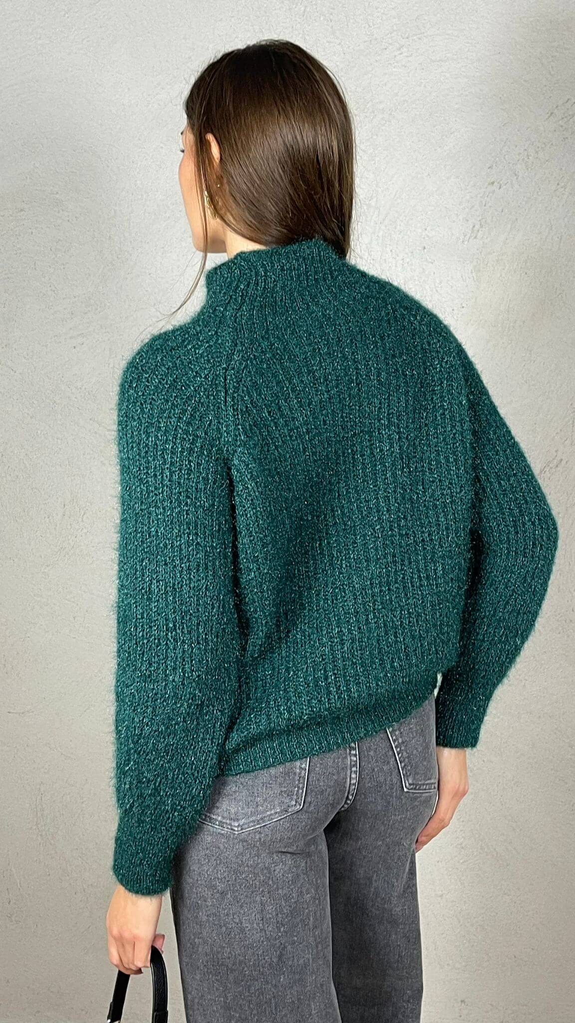 Pullover effetto Mohair collo lupetto - Candida.it