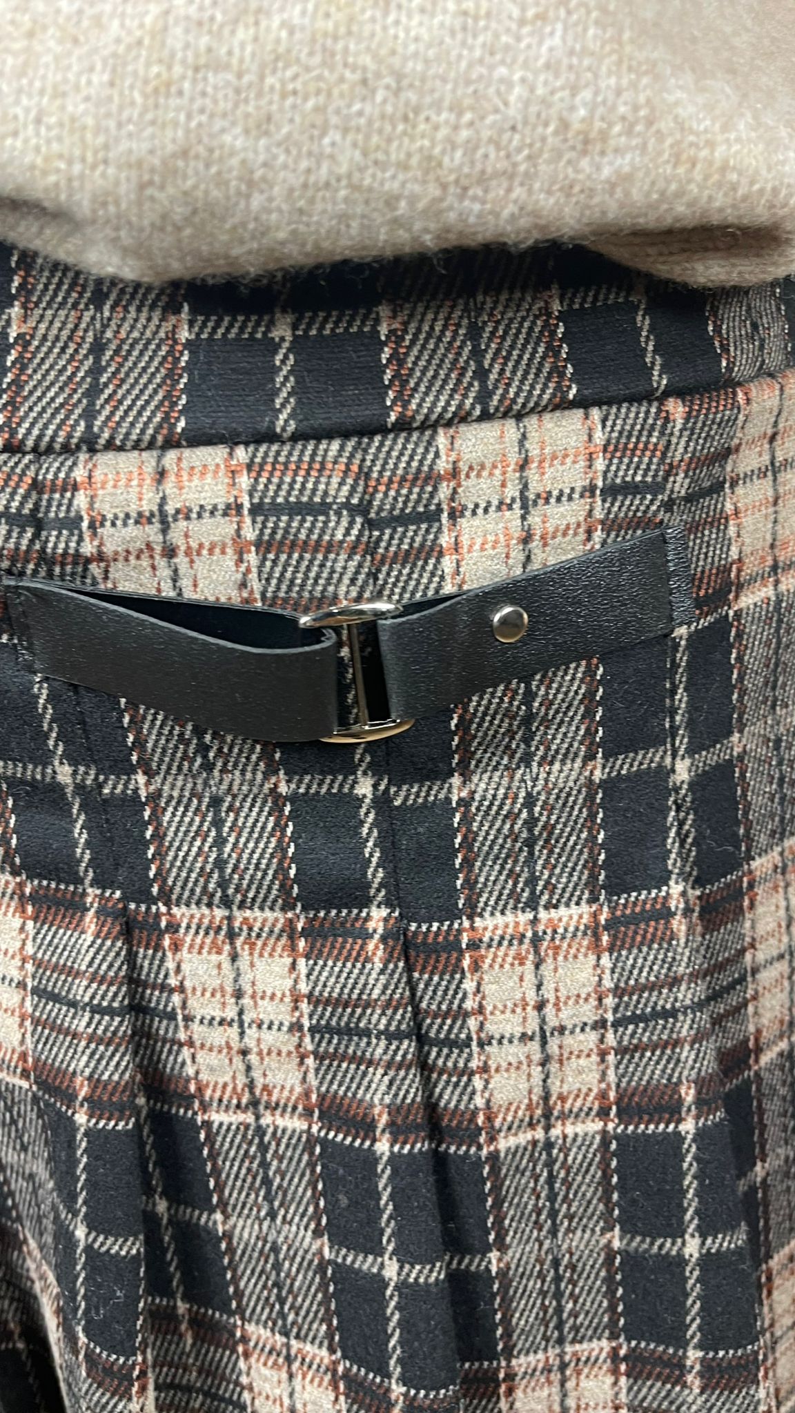 Gonna Pantalone con pieghe scozzese