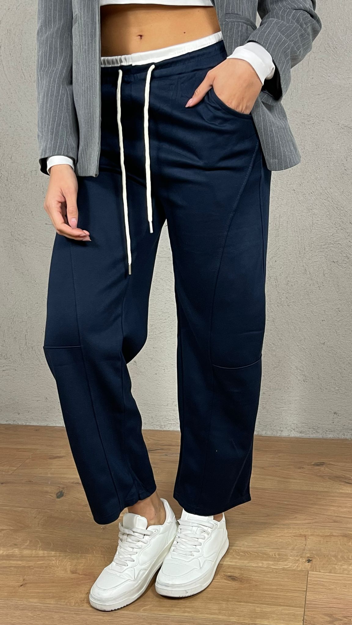 Panta felpa doppio bustino