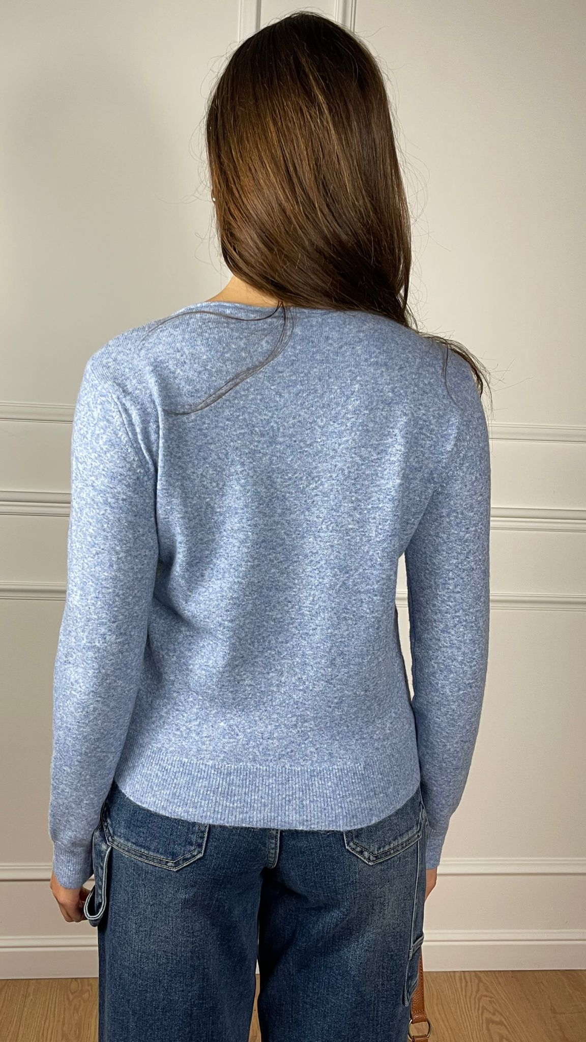 Maglia charms cuore scollo ovale