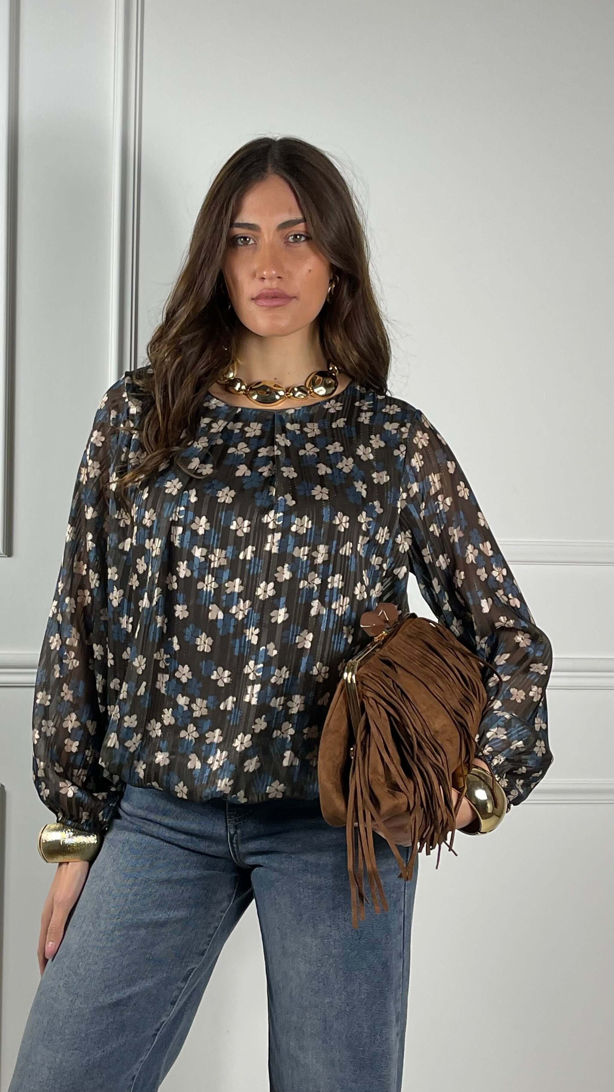 Blusa micro fiore - Candida.it