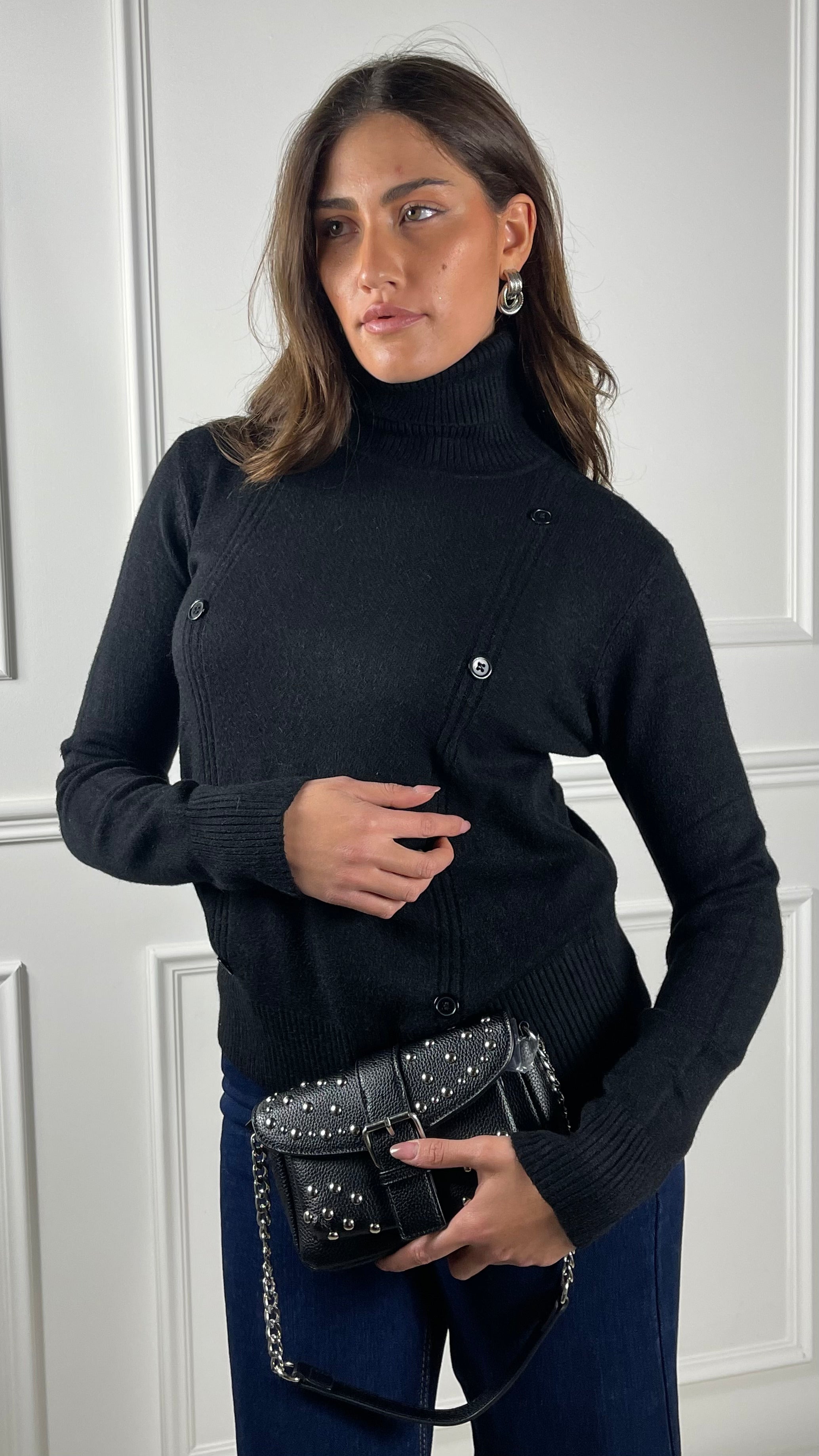 Dolcevita con bottoni