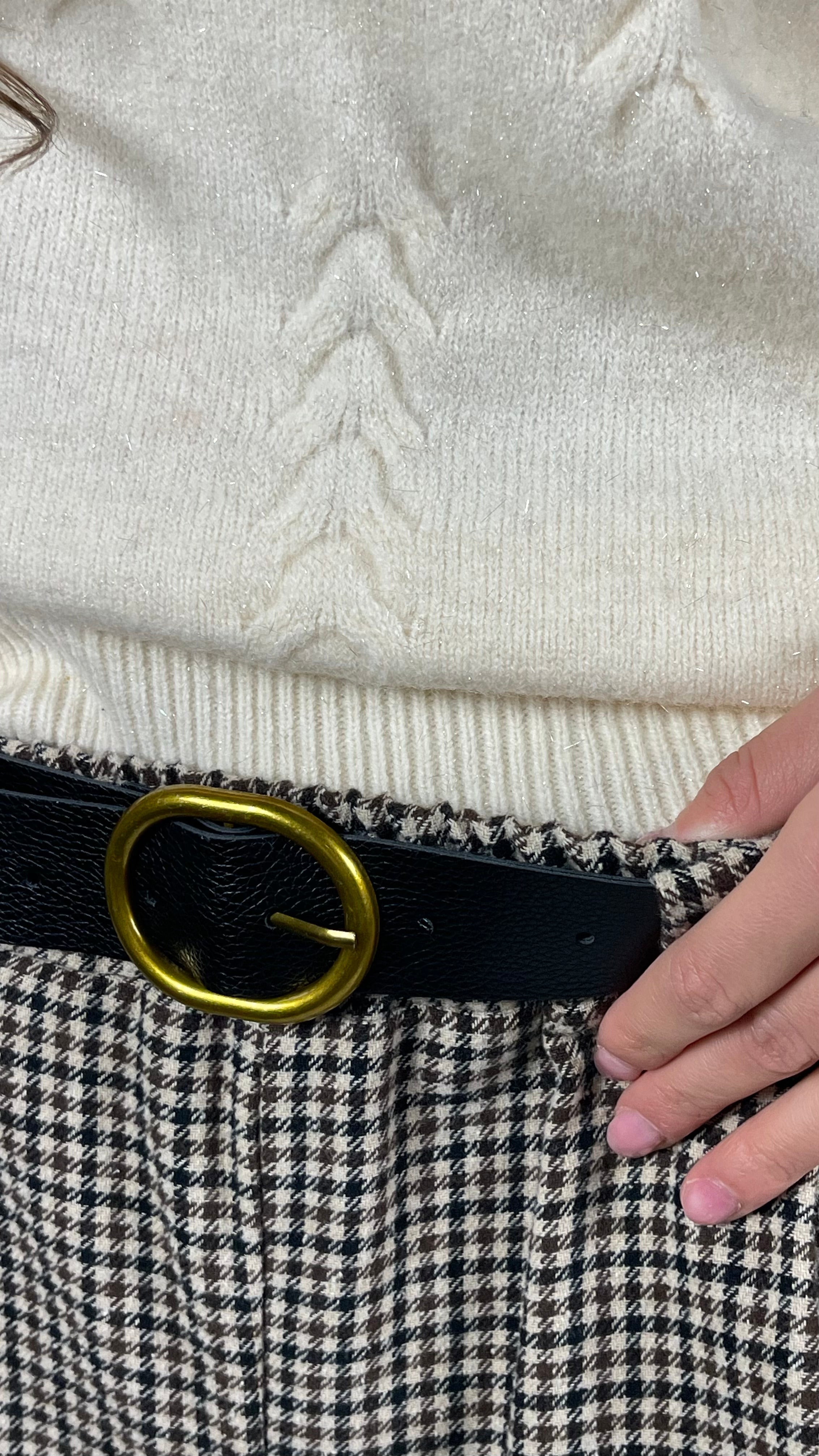 Pantalone culotte pied de poule