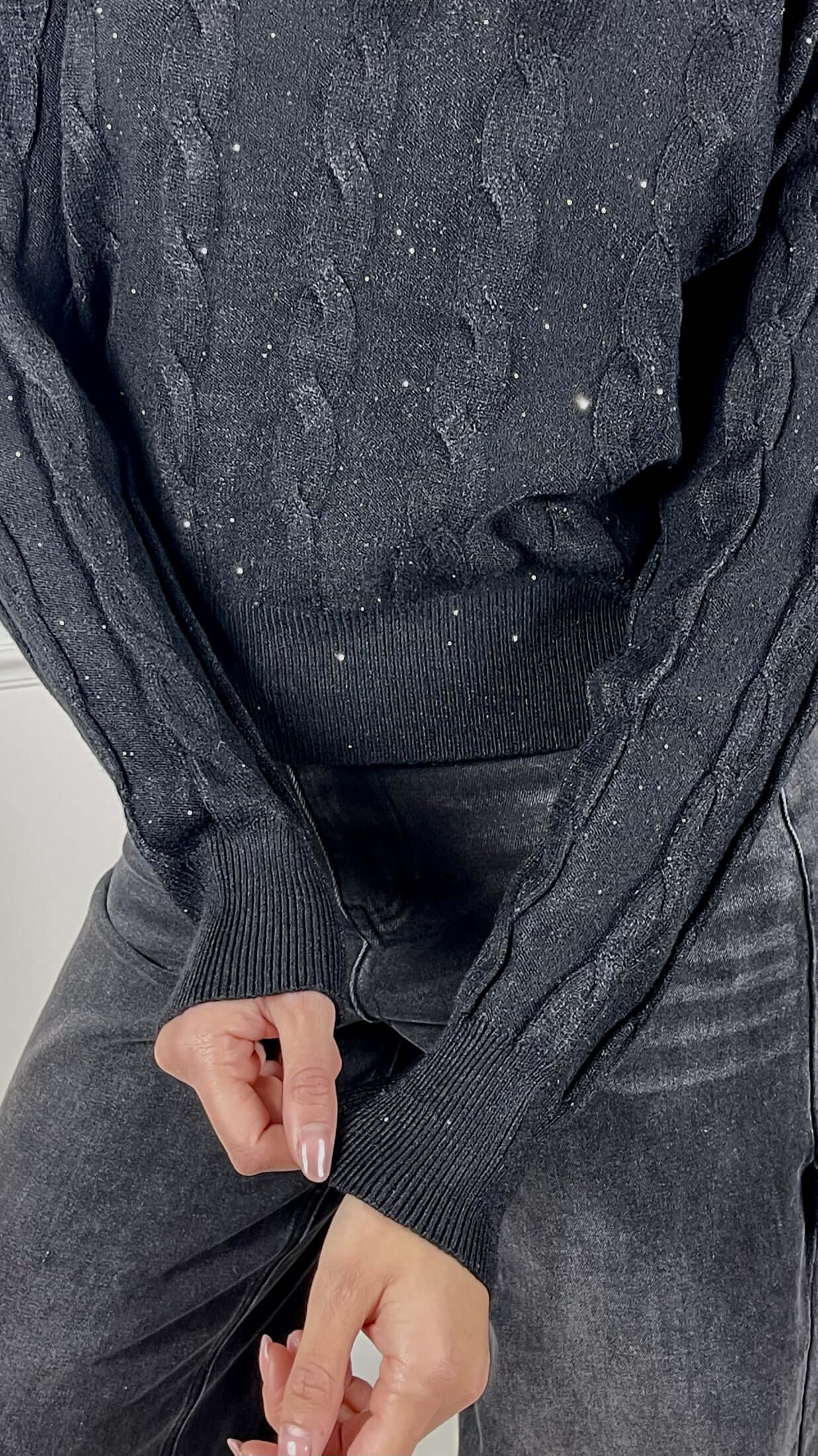 Pullover treccia paillettes - Candida.it