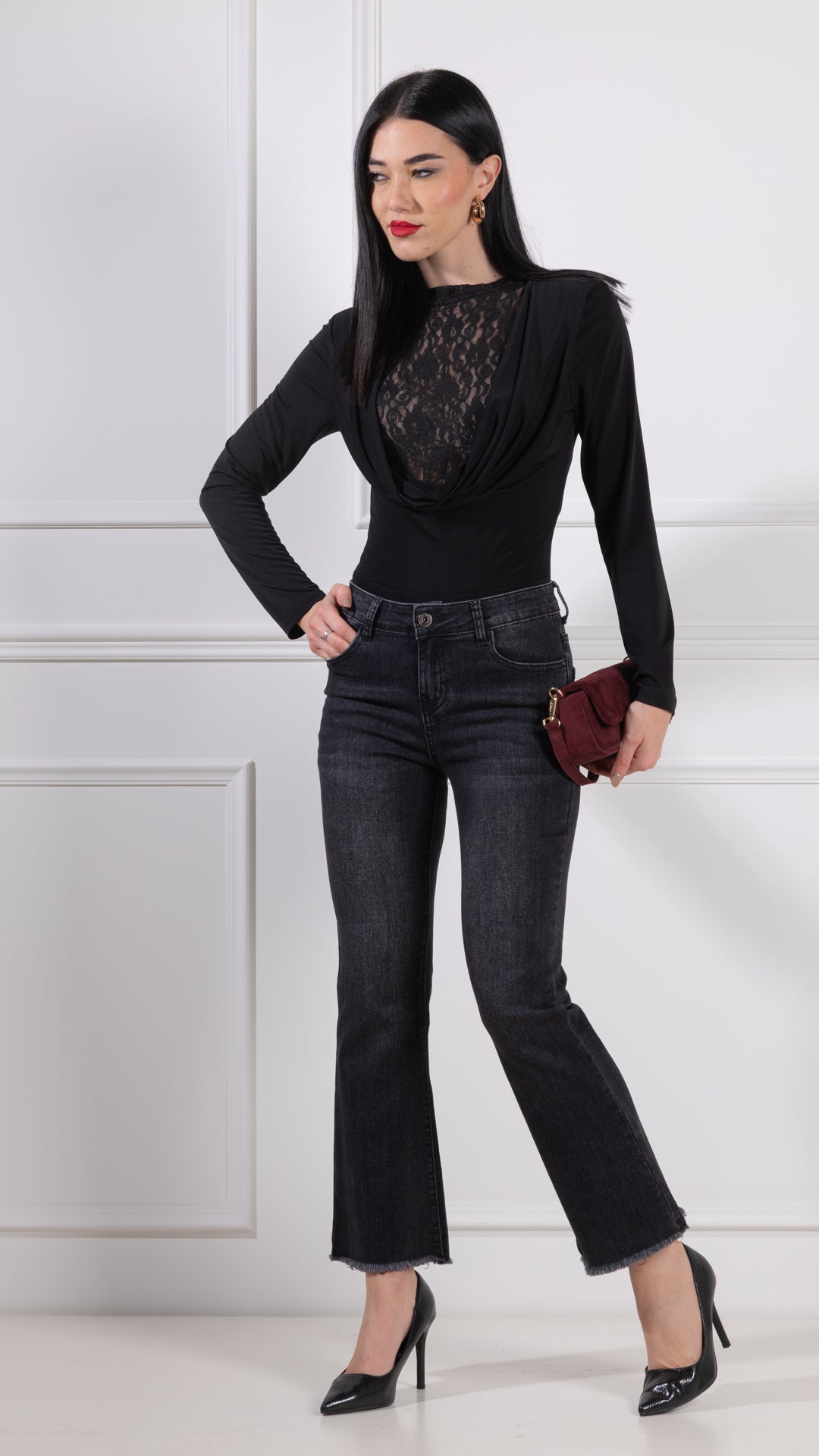 Body Sciallato con pizzo