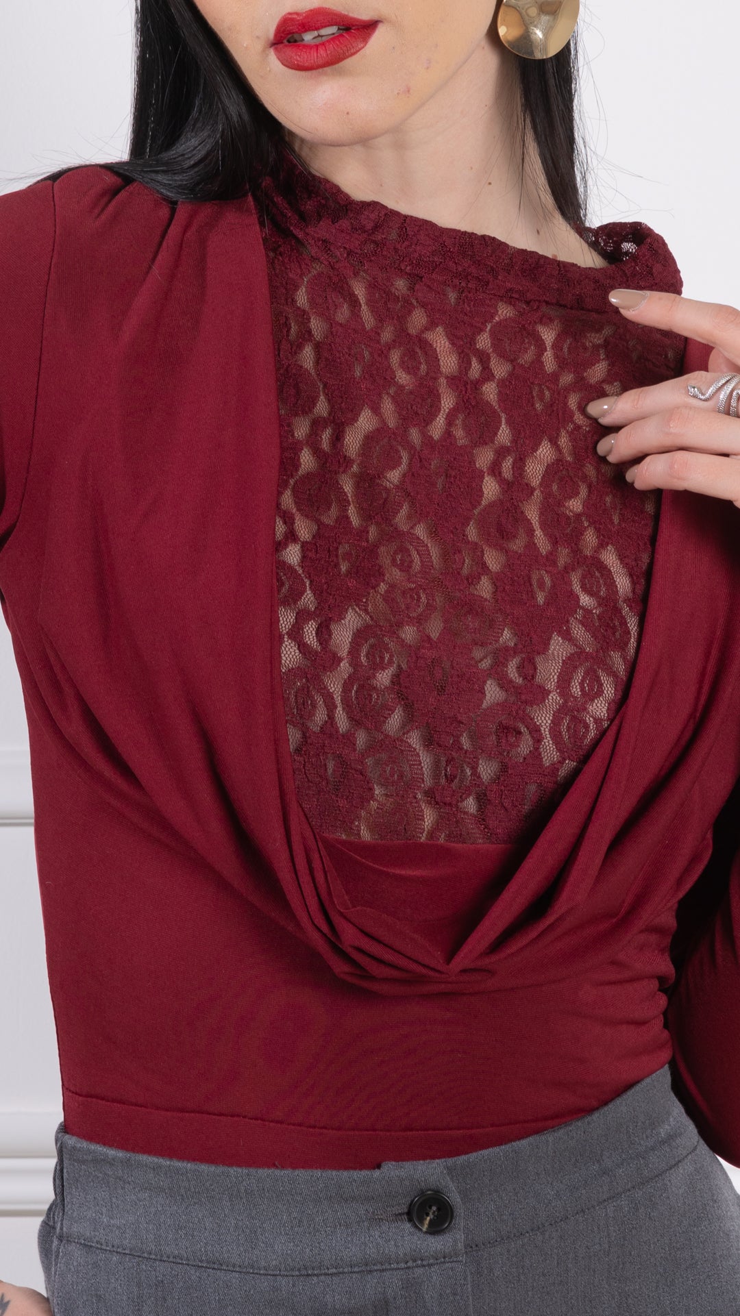 Body Sciallato con pizzo