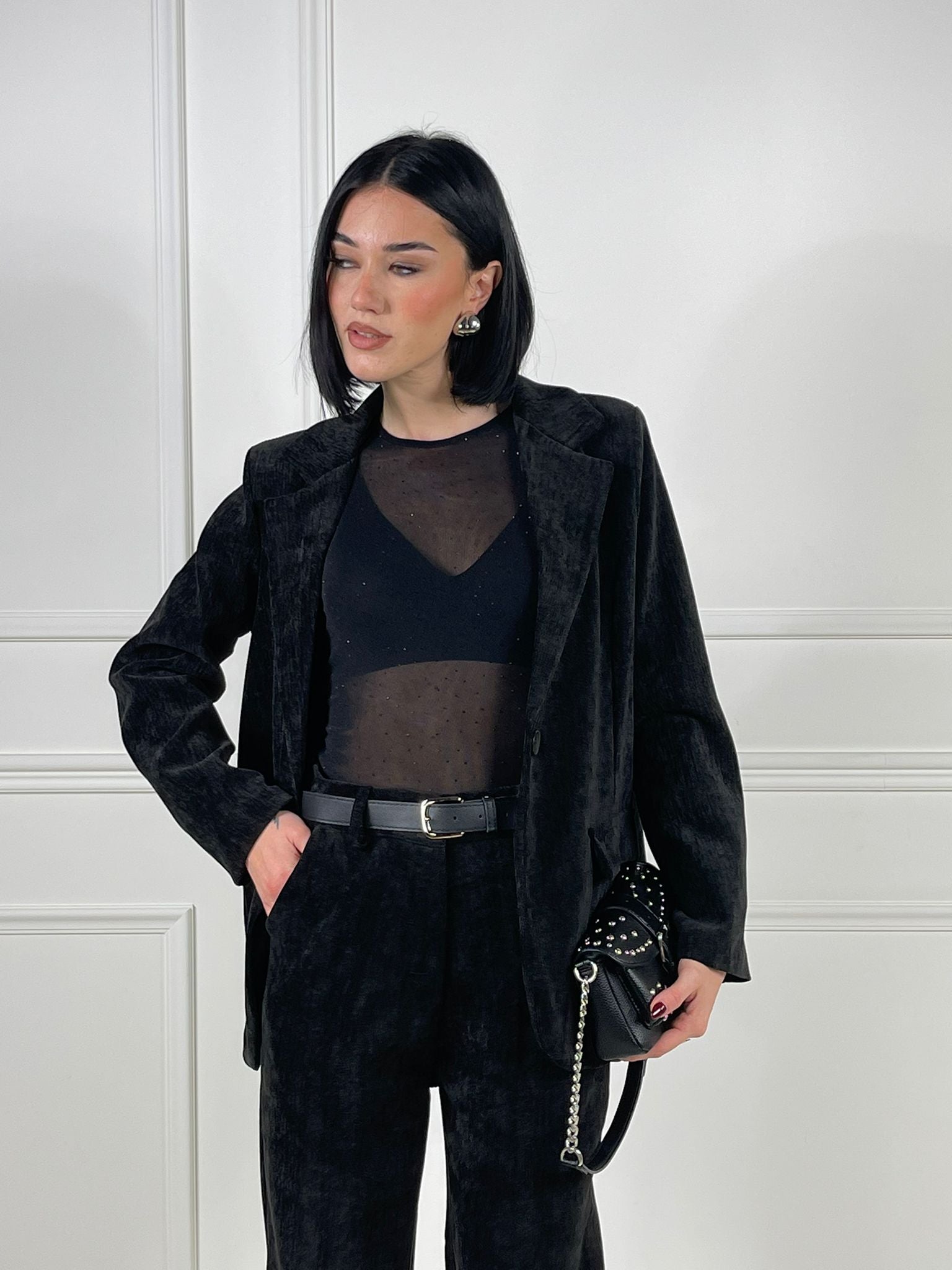 Giacca velluto liscio