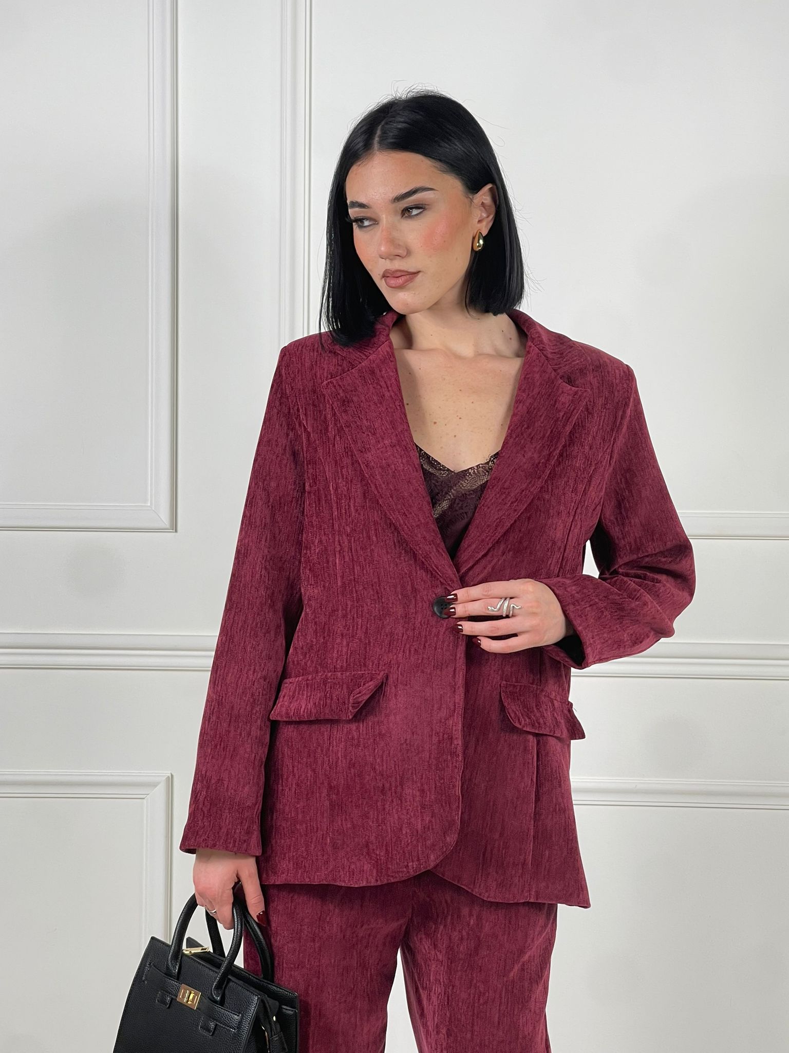 Giacca velluto liscio