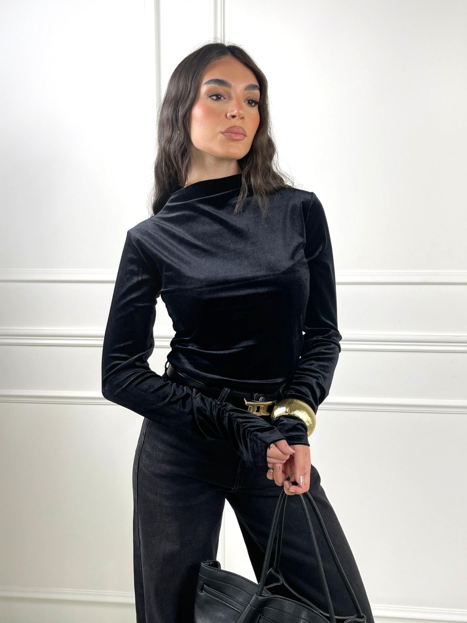 Maglia lupetto velvet