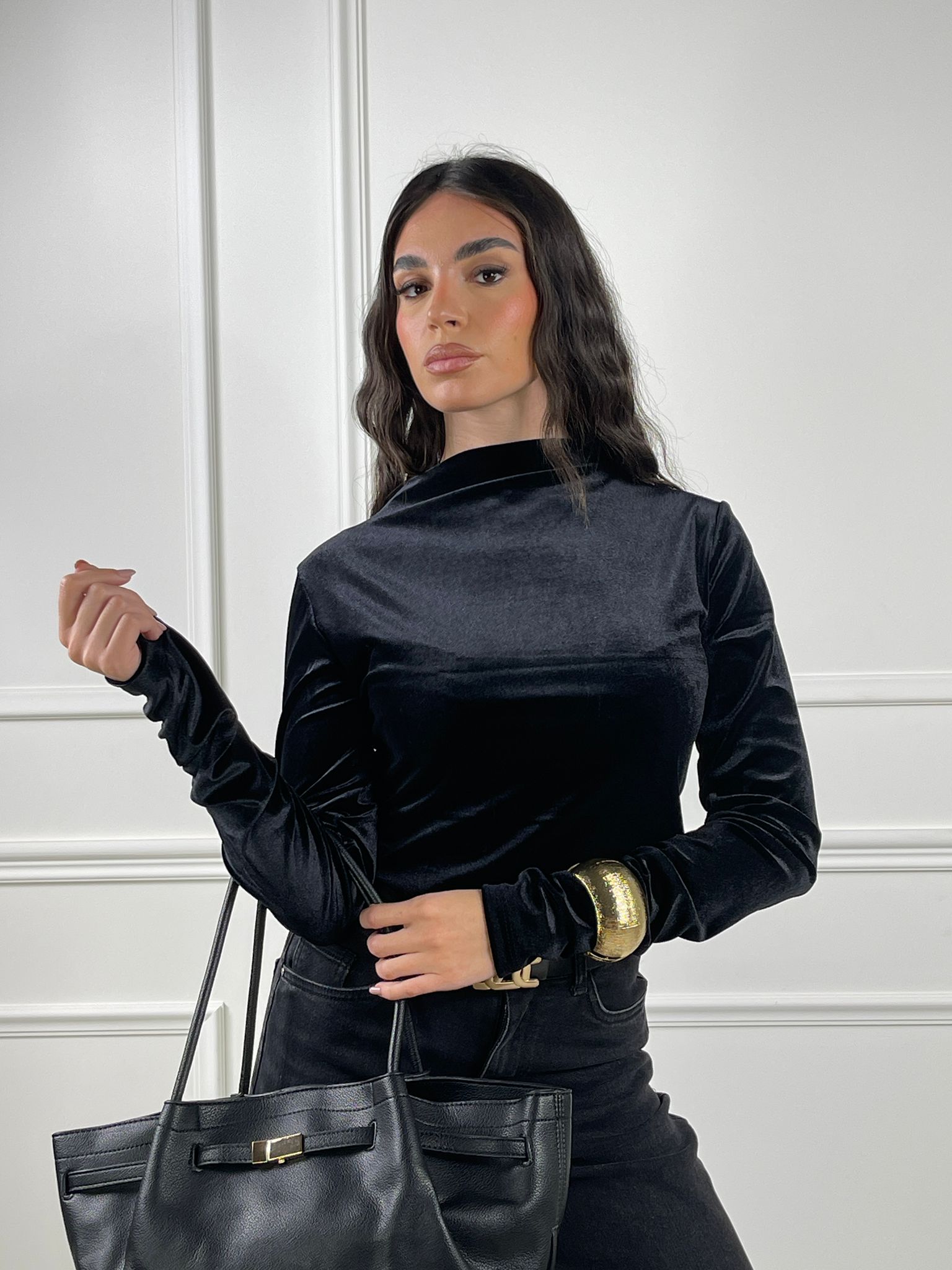 Maglia lupetto velvet