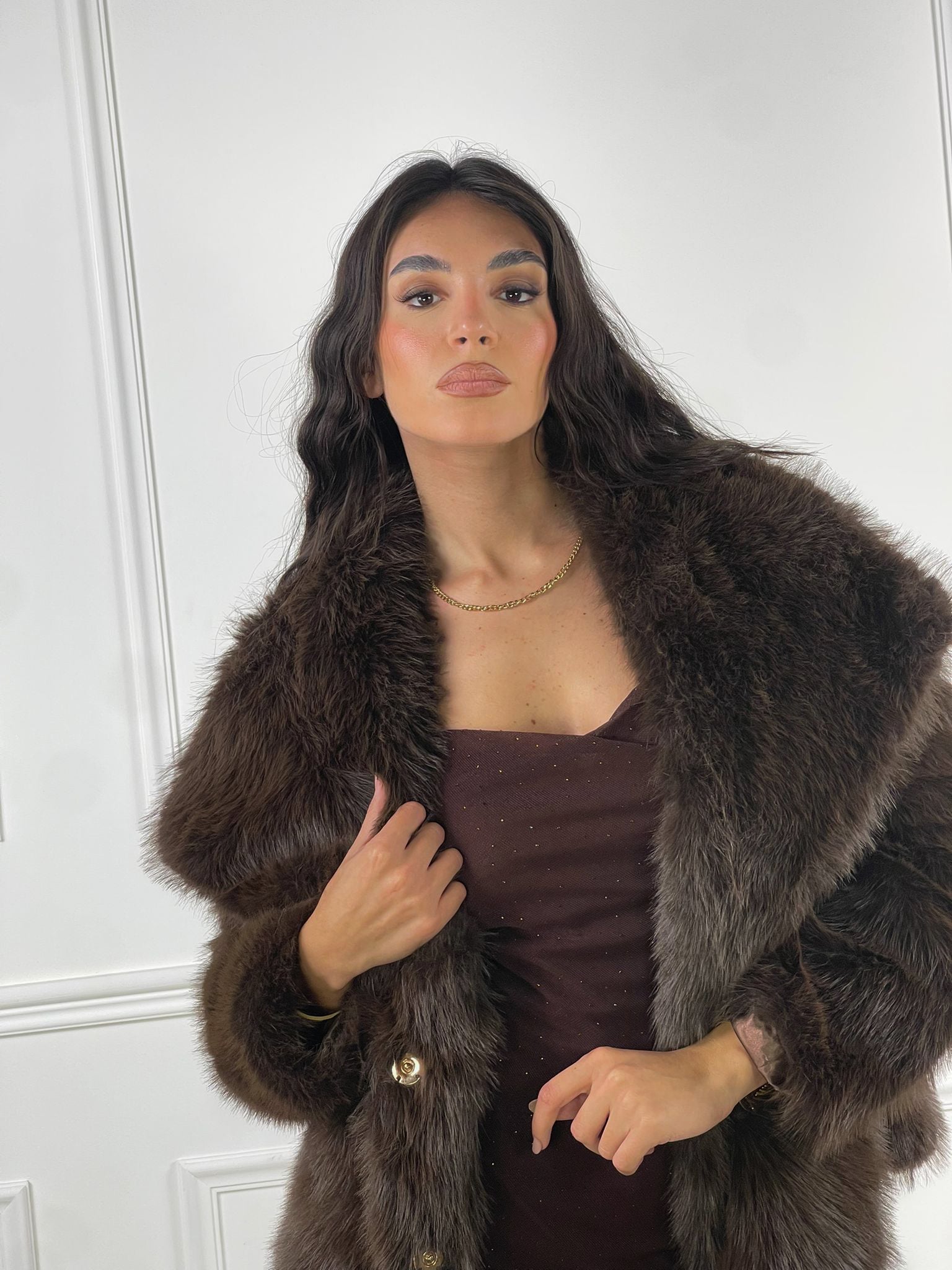 Giacca effetto pelliccia