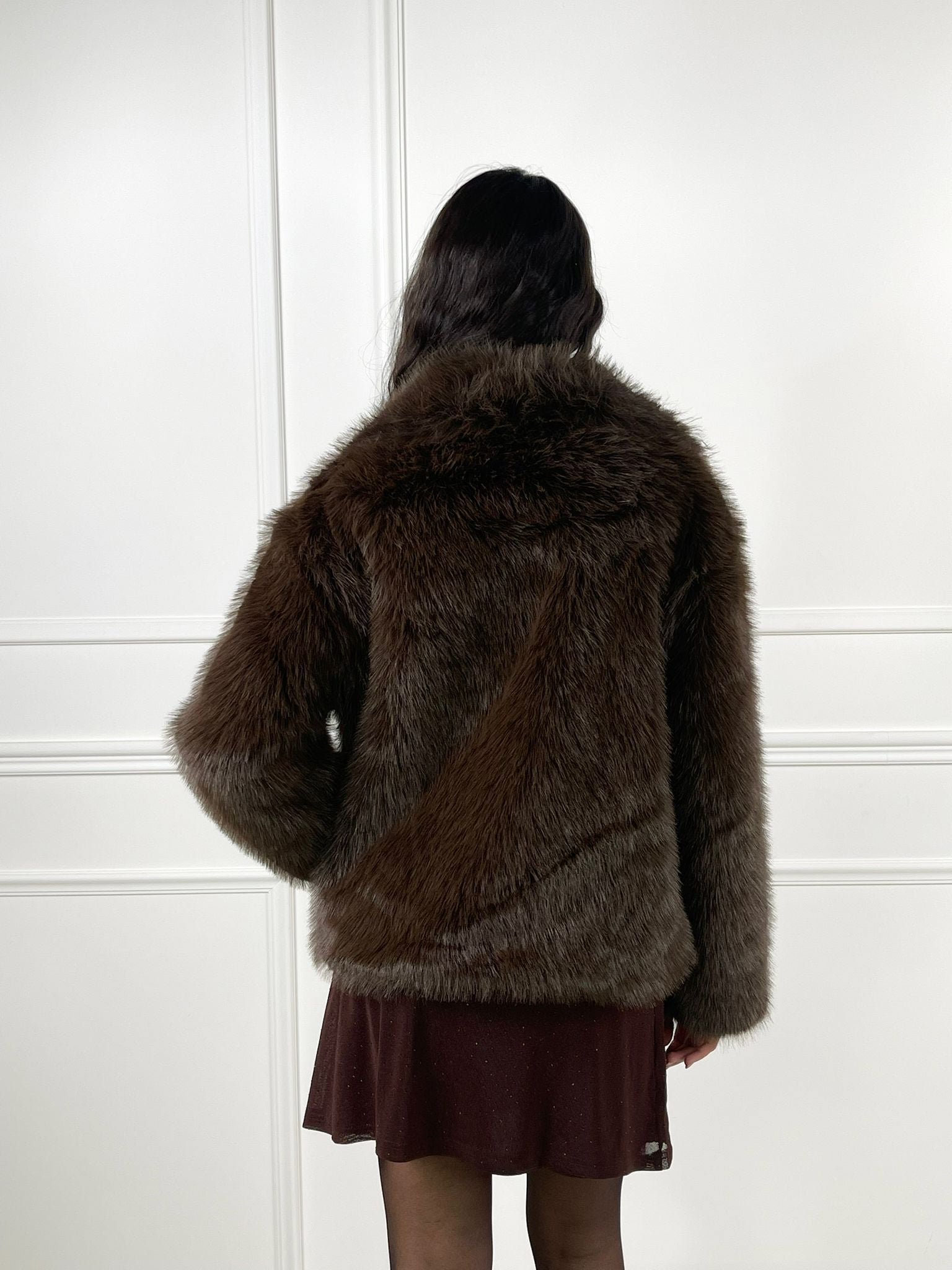 Giacca effetto pelliccia