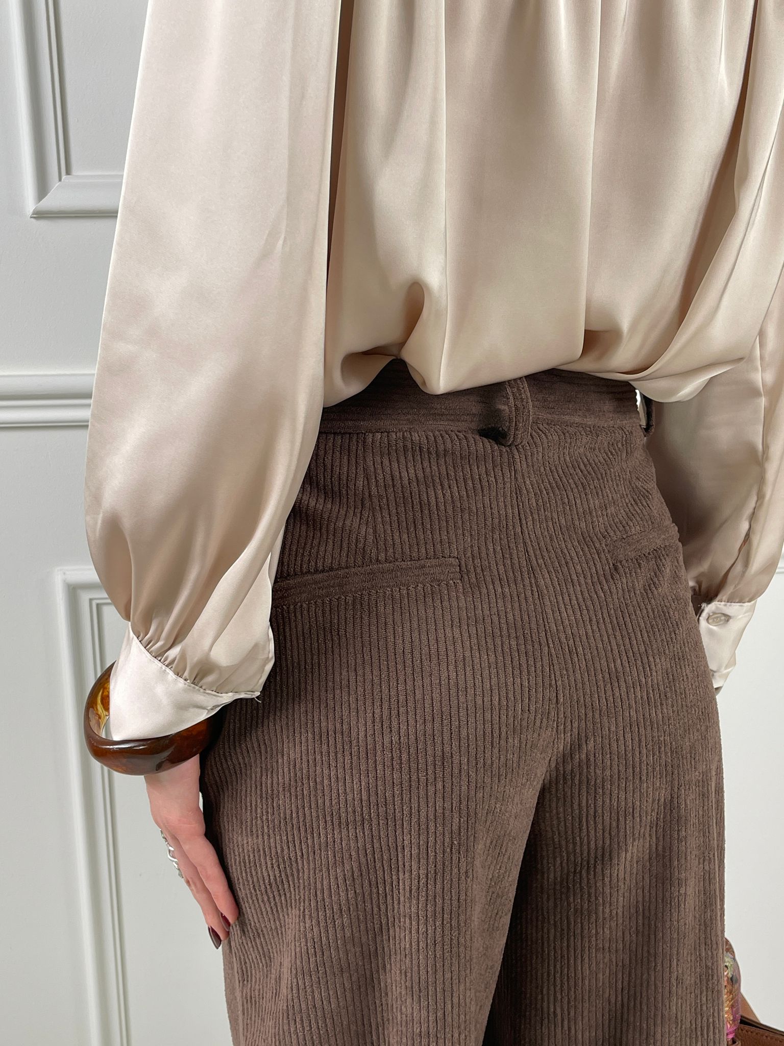 Pantalone palazzo velluto