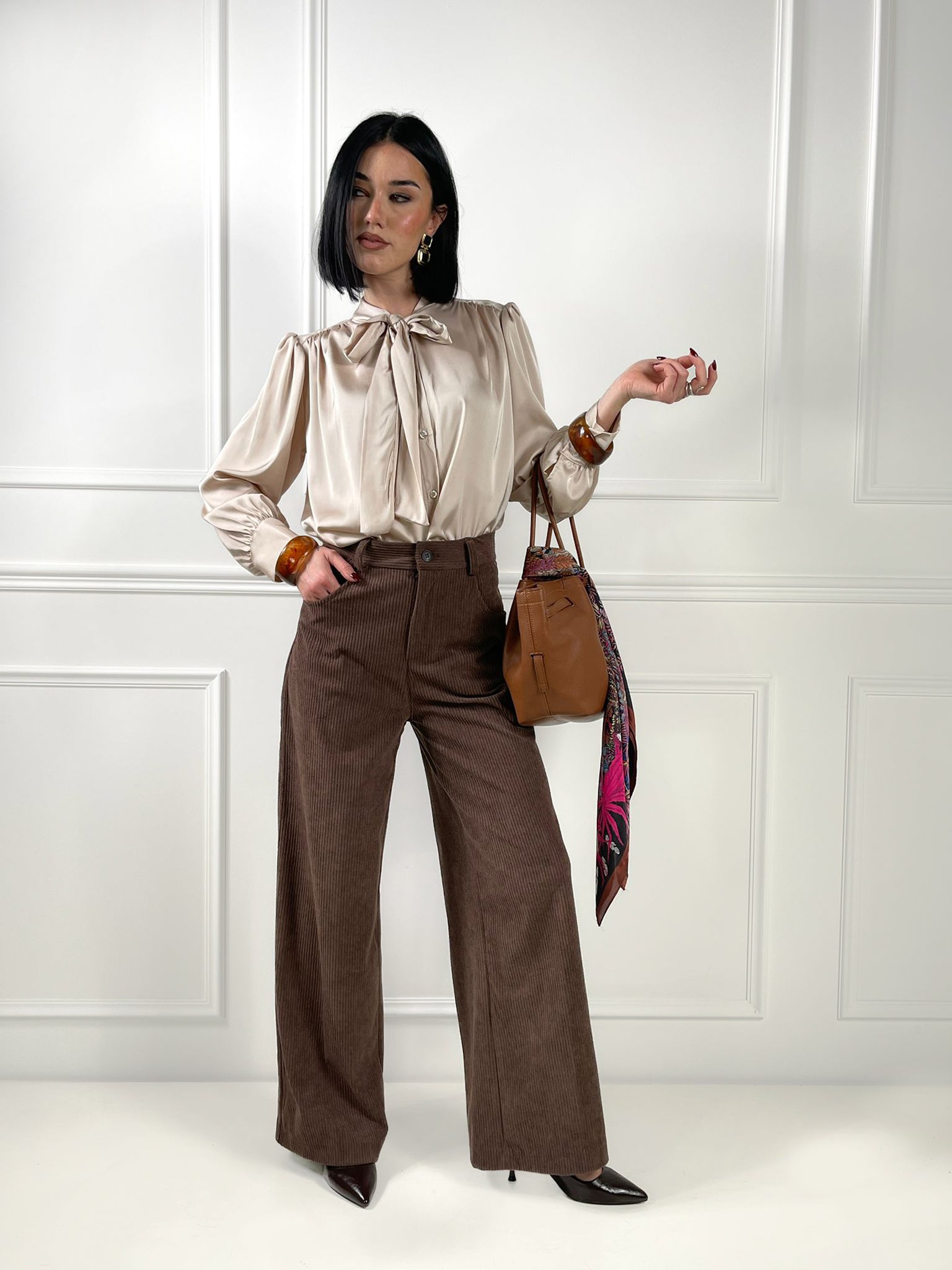 Pantalone palazzo velluto - Candida.it