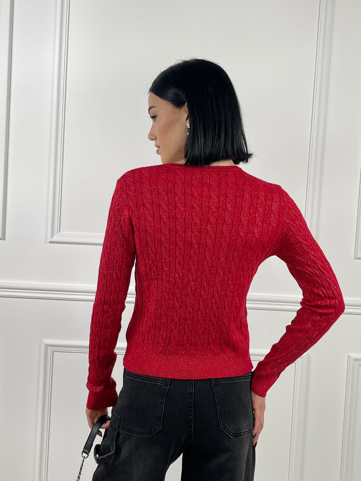 Maglia treccia lurex girocollo - Candida.it