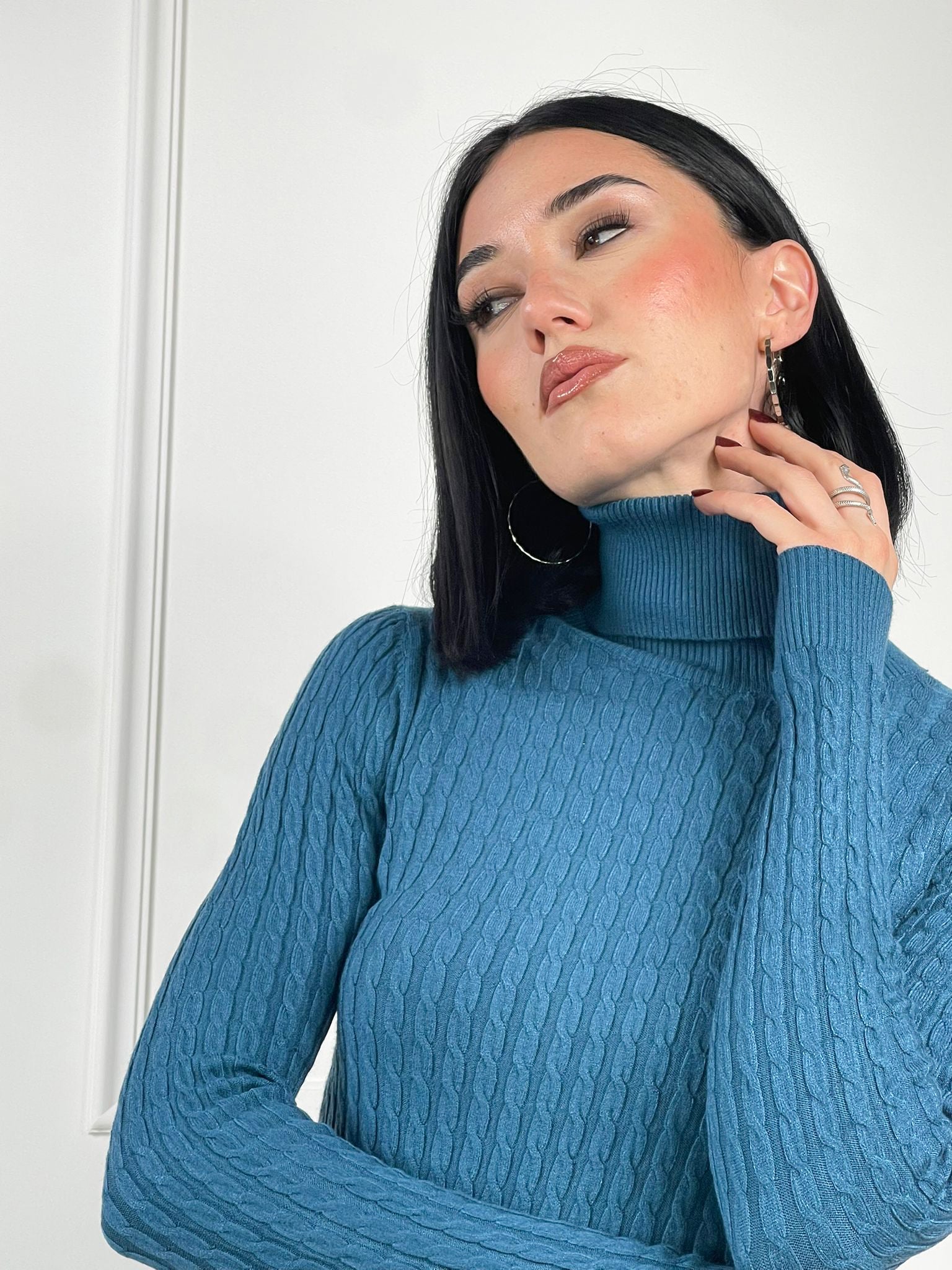 Maglia collo alto trecce 2 - Candida.it