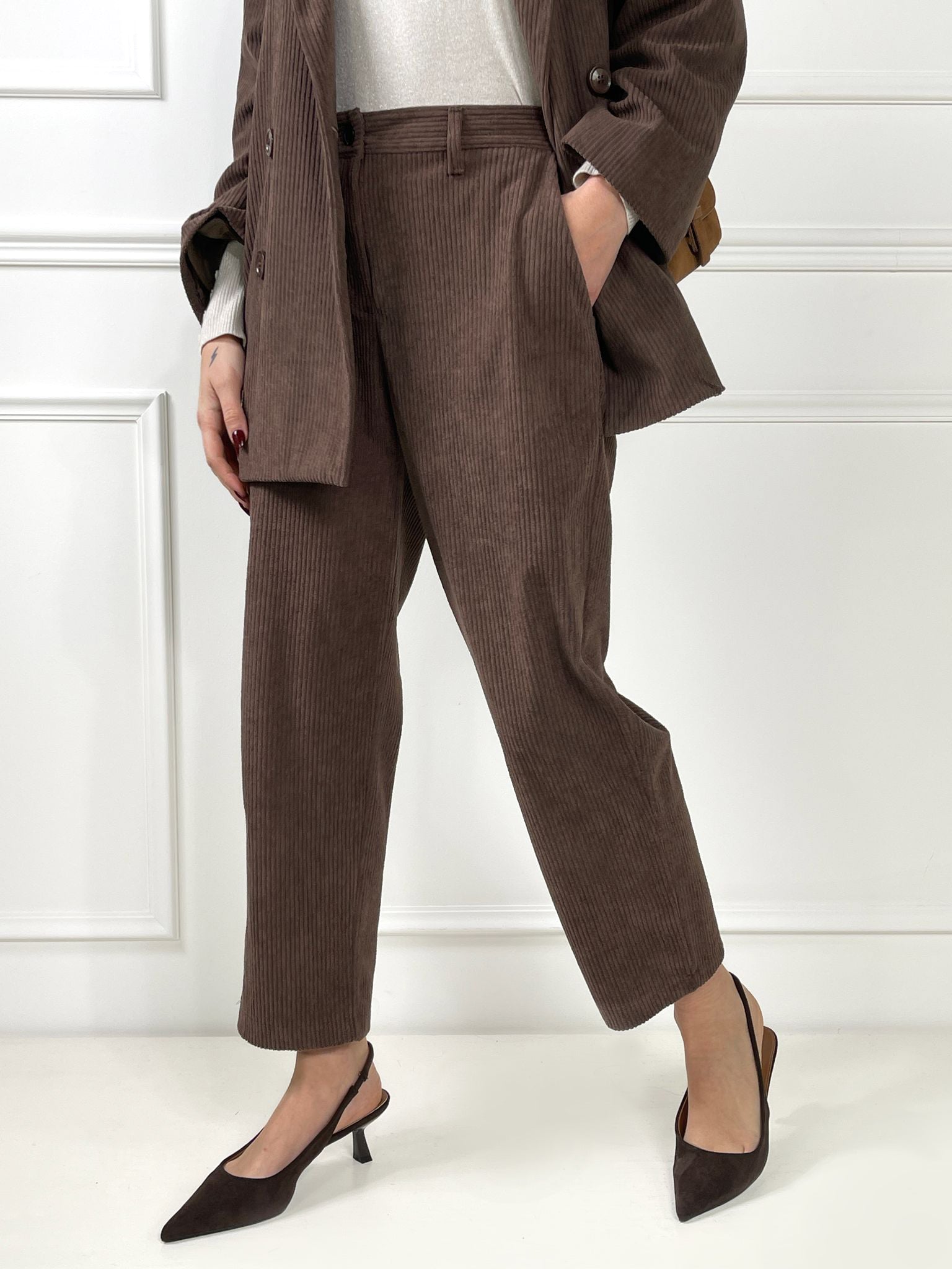 Pantalone sigaretta velluto a coste - Candida.it