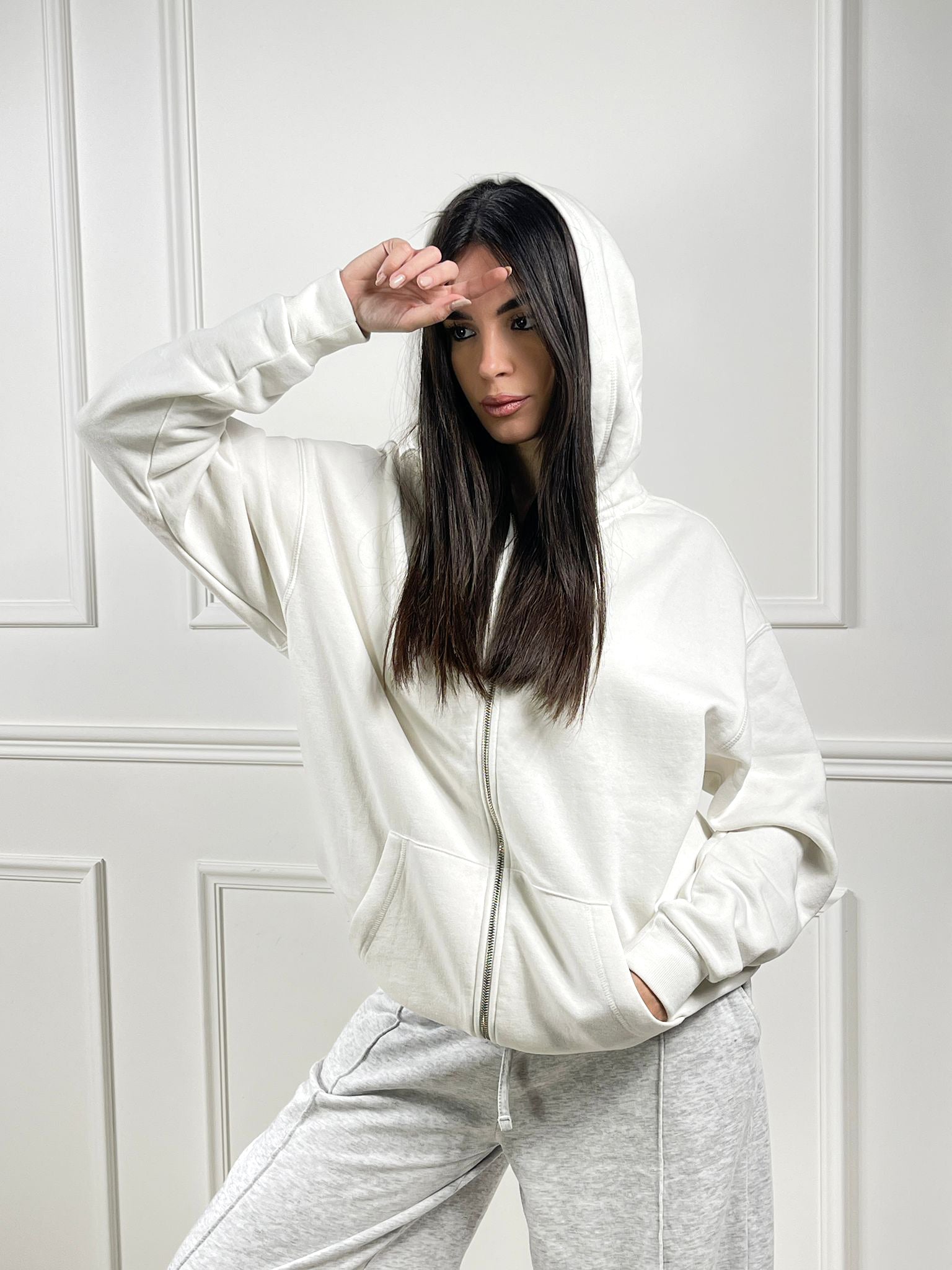 Felpa Over size con cappuccio - Candida.it