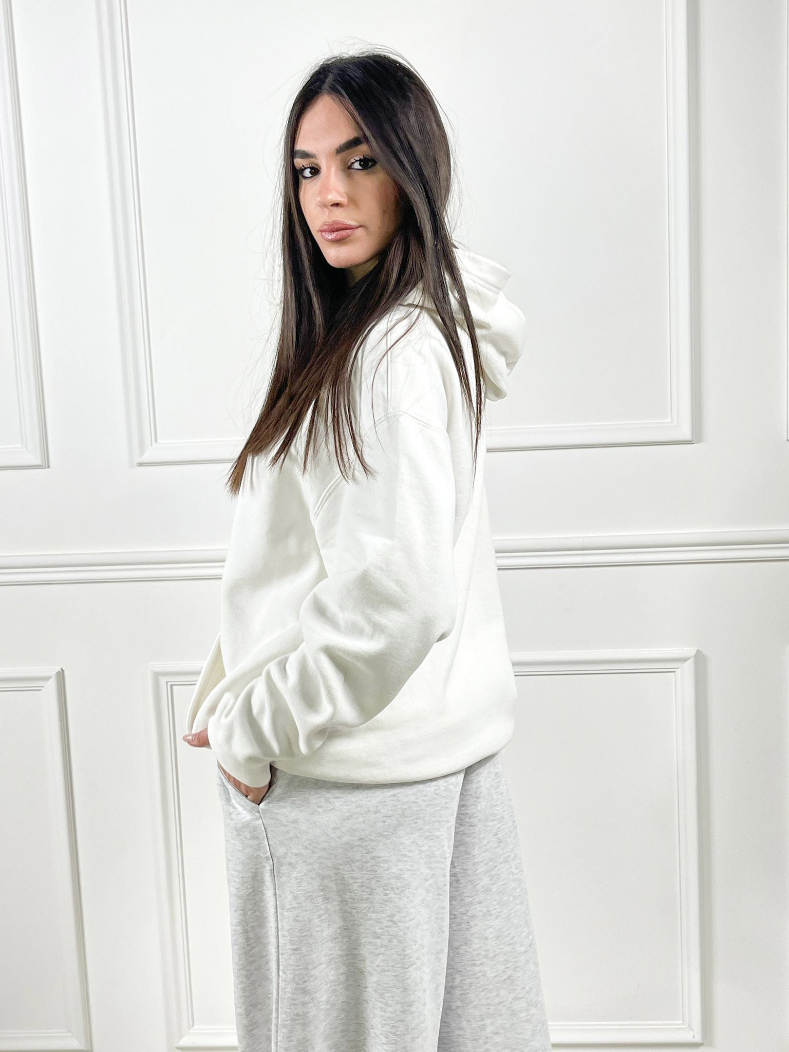 Felpa Over size con cappuccio - Candida.it